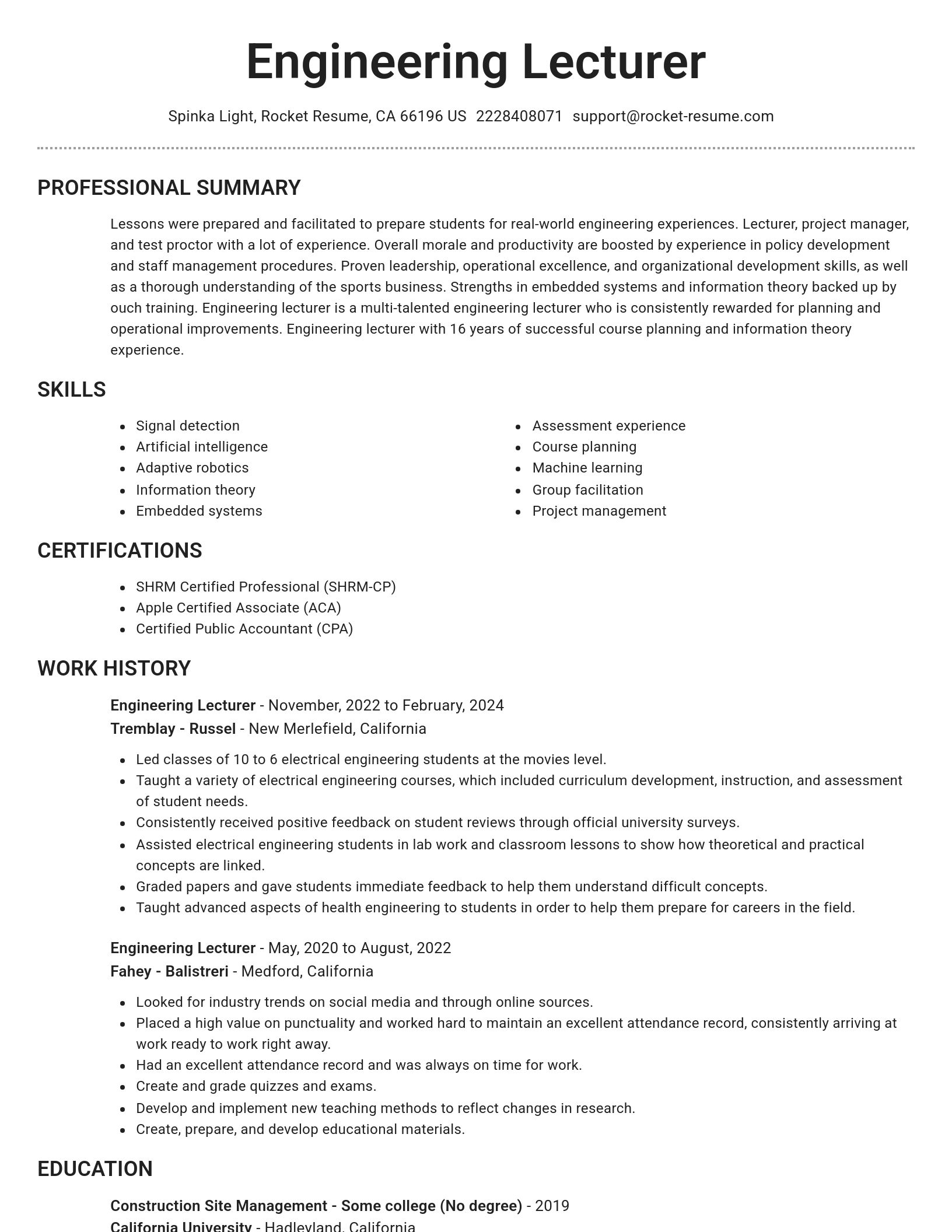 Brilliant resume template