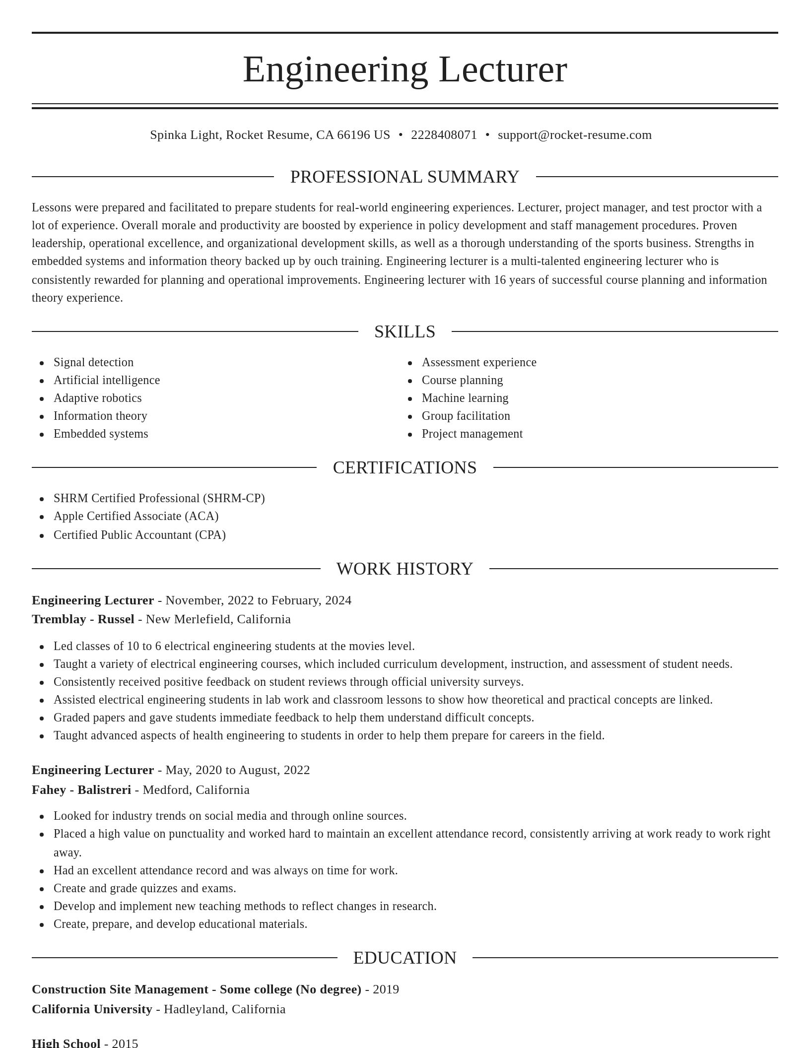 Elegant resume template