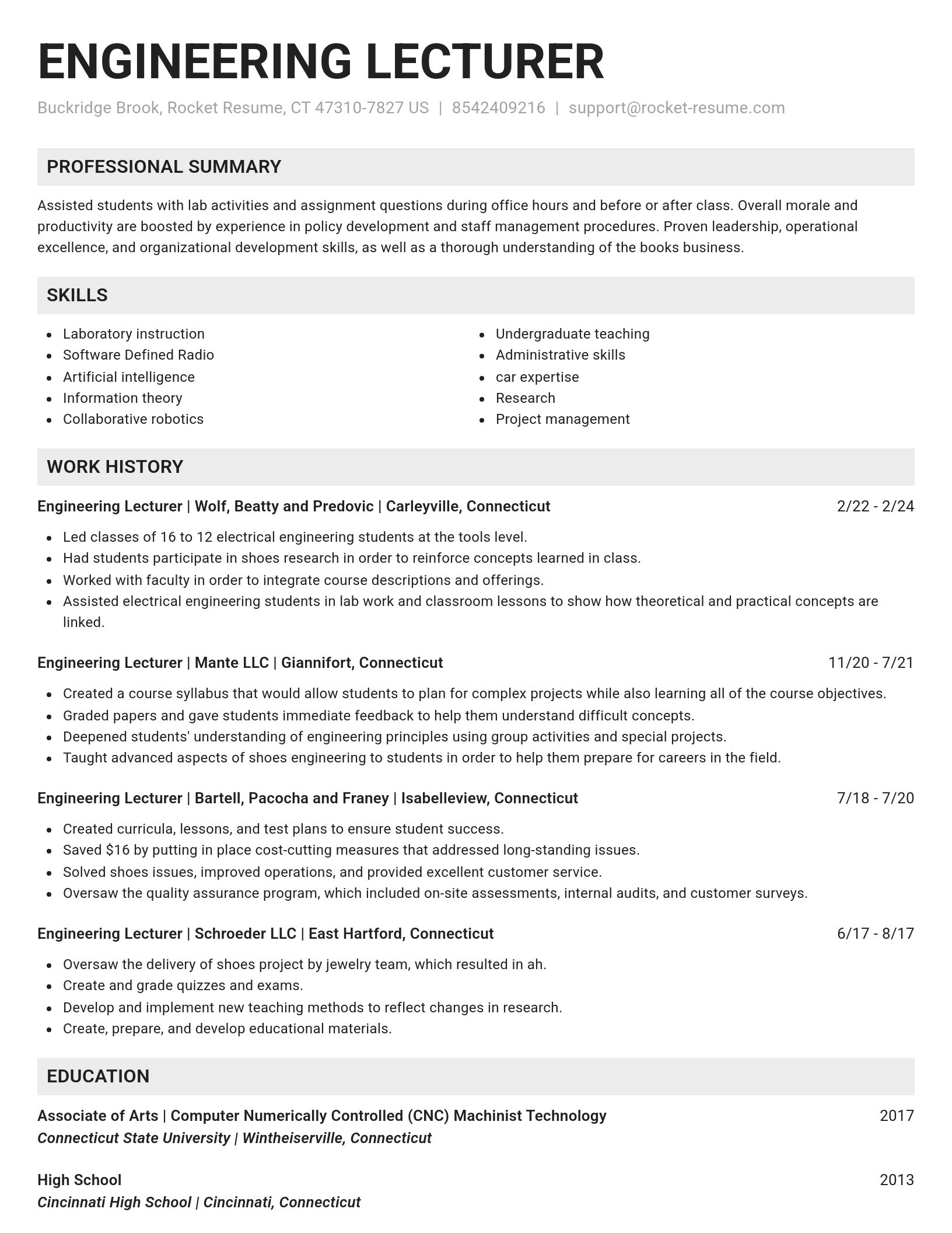 Genius resume template