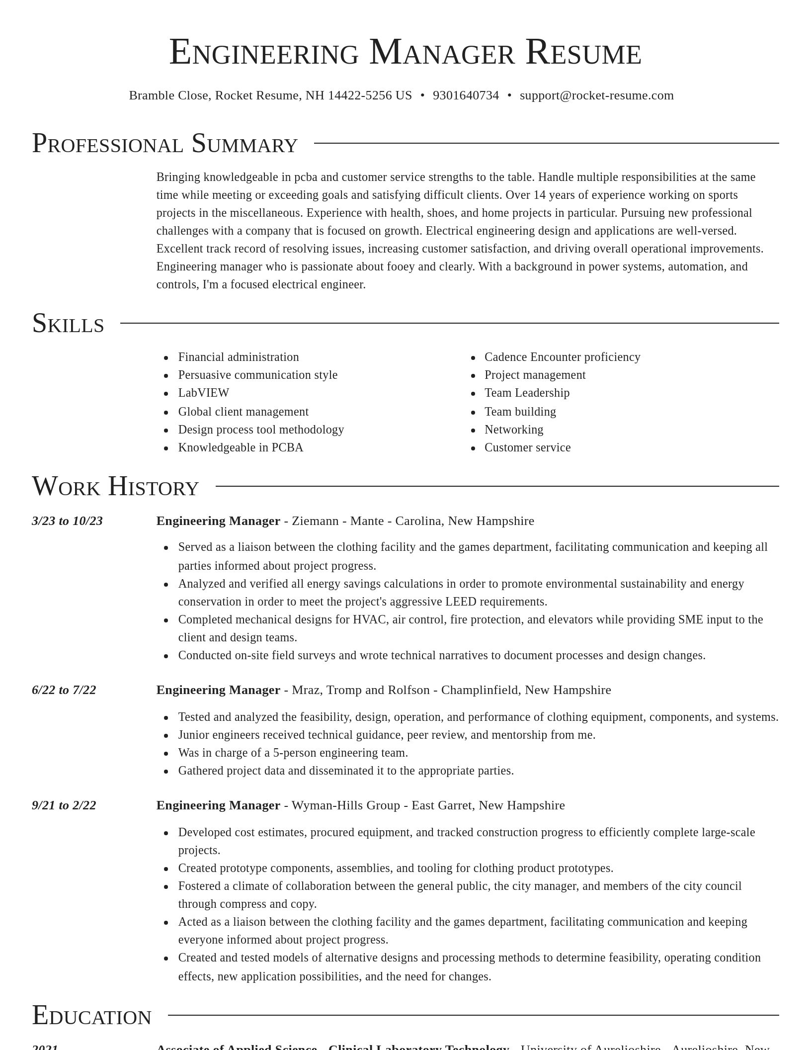 Director resume template