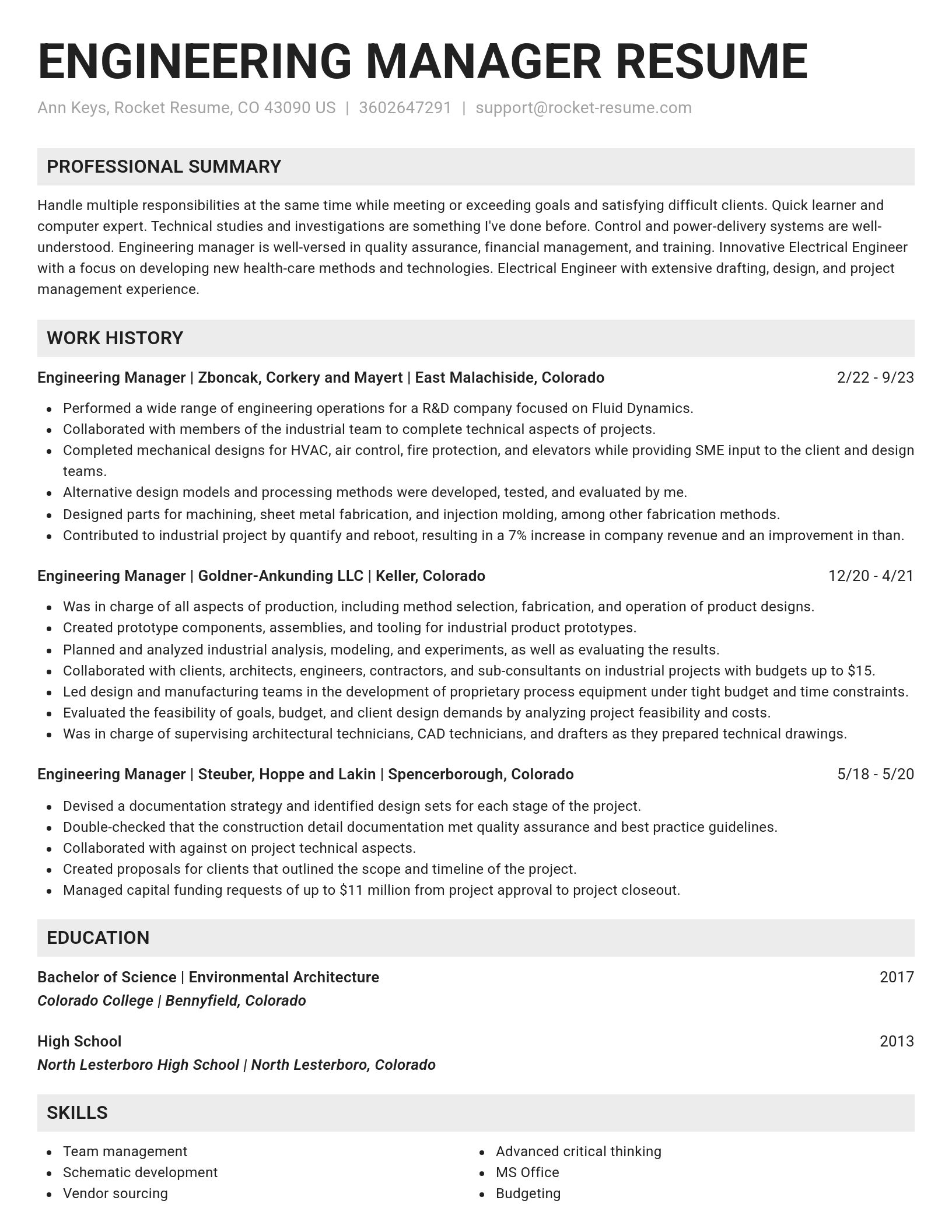 Genius resume template