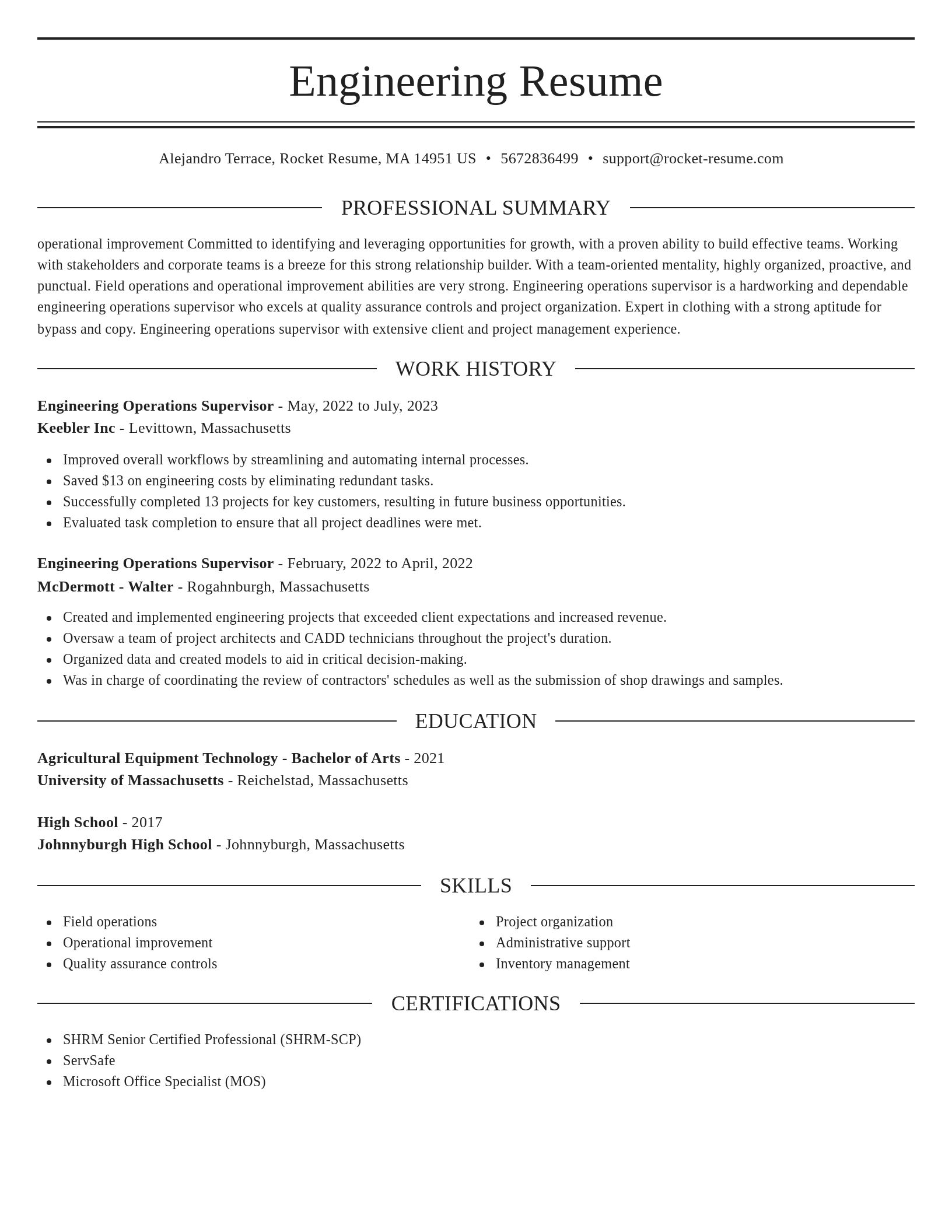 Elegant resume template