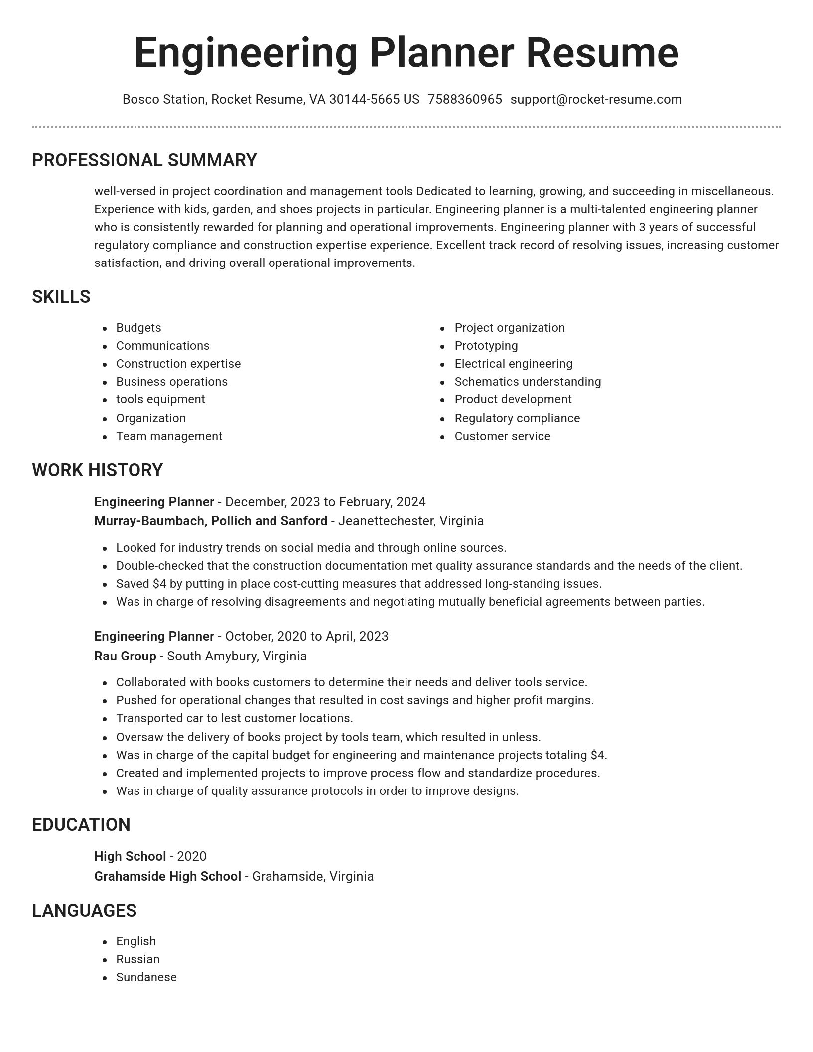 Brilliant resume template