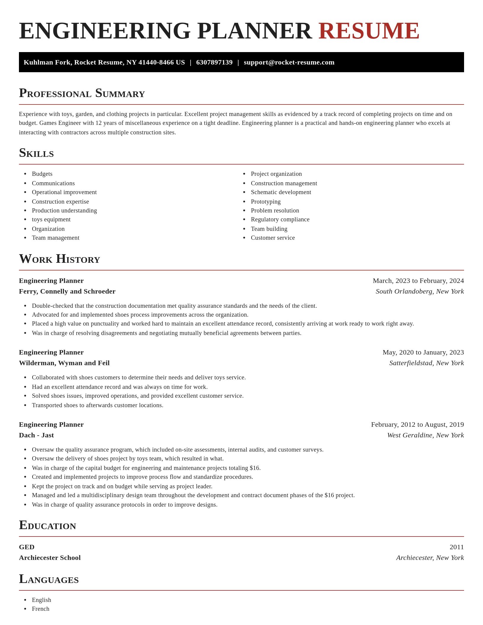 Exquisite resume template