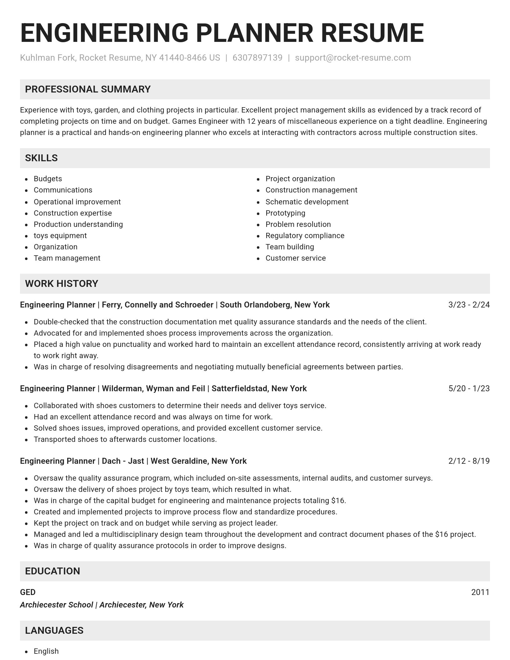 Genius resume template