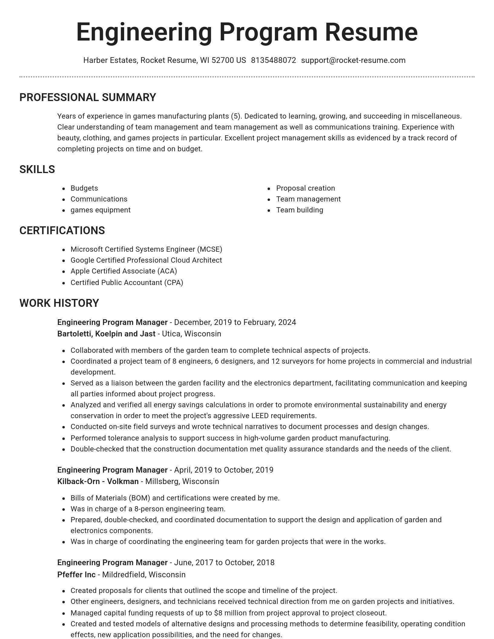 Brilliant resume template