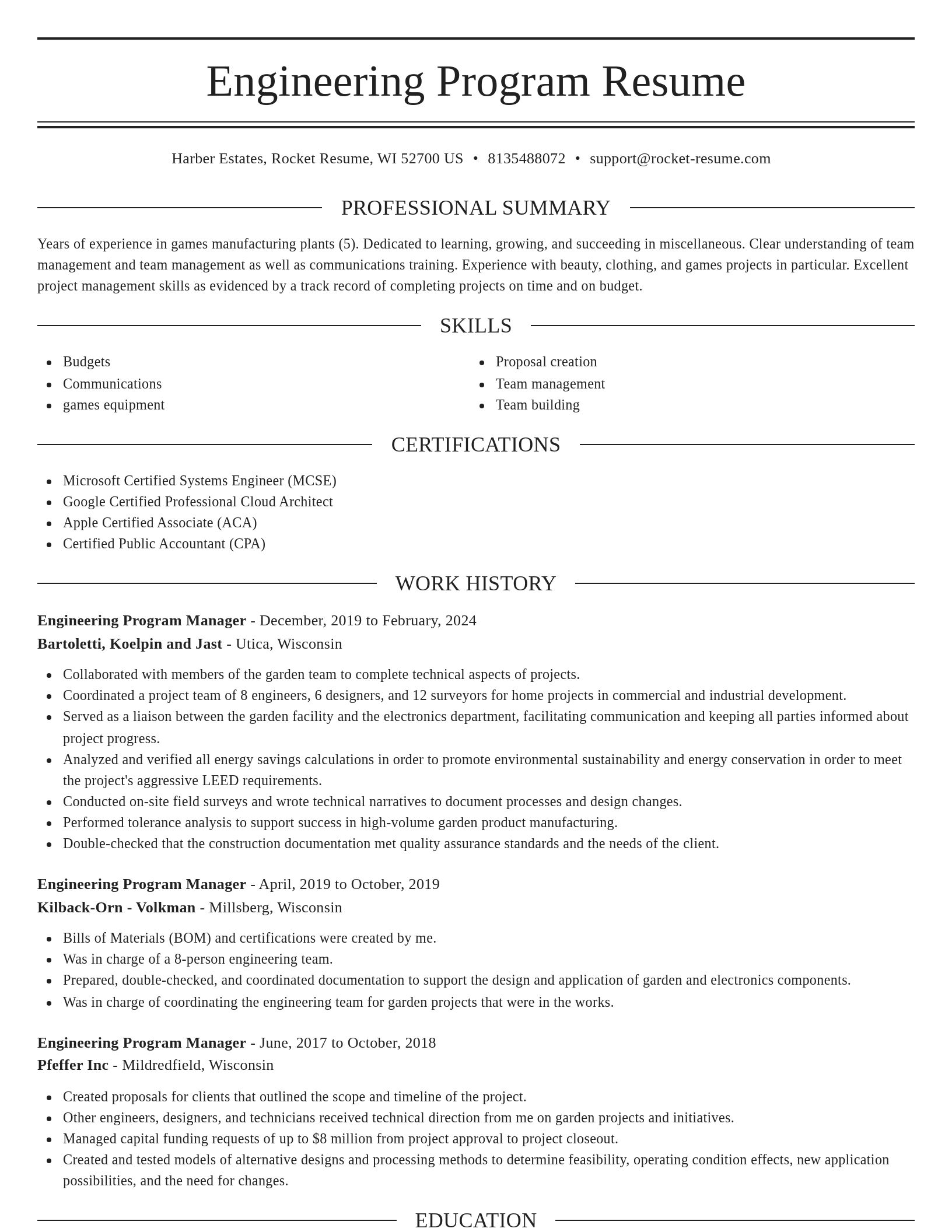 Elegant resume template