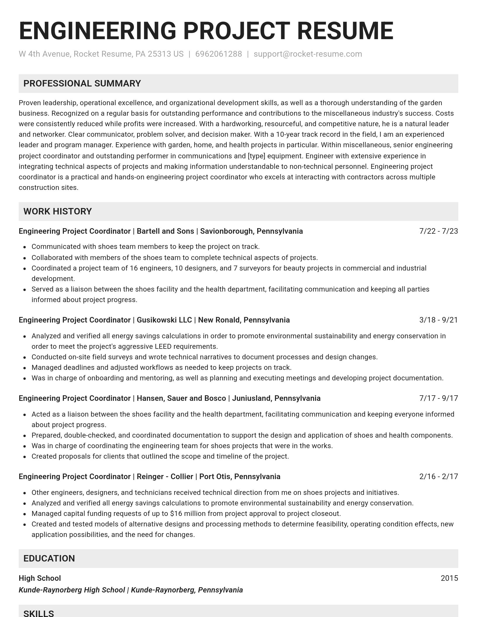 Genius resume template
