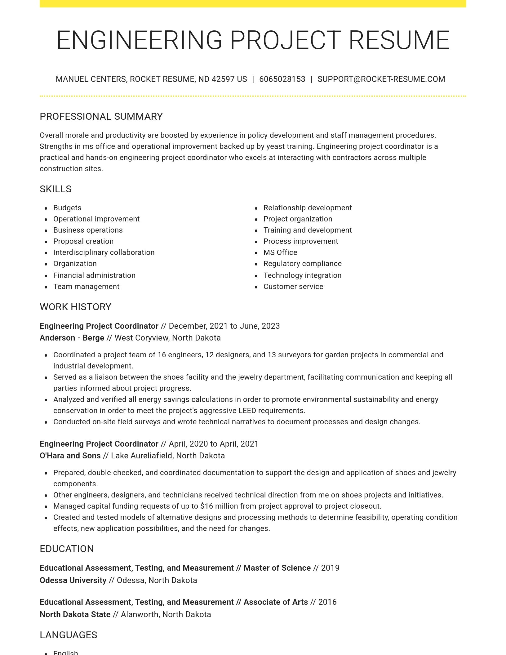 Grand resume template