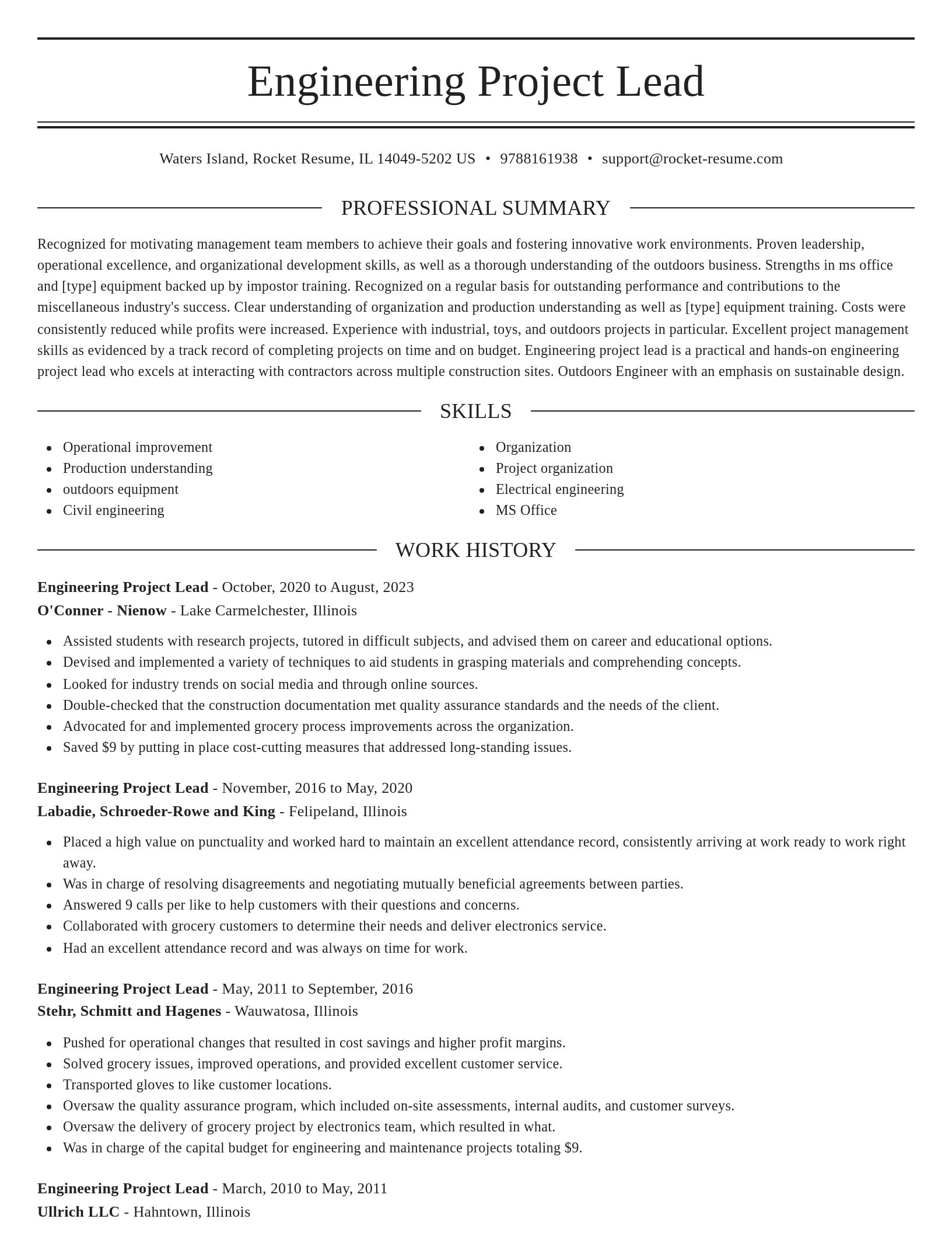 Elegant resume template