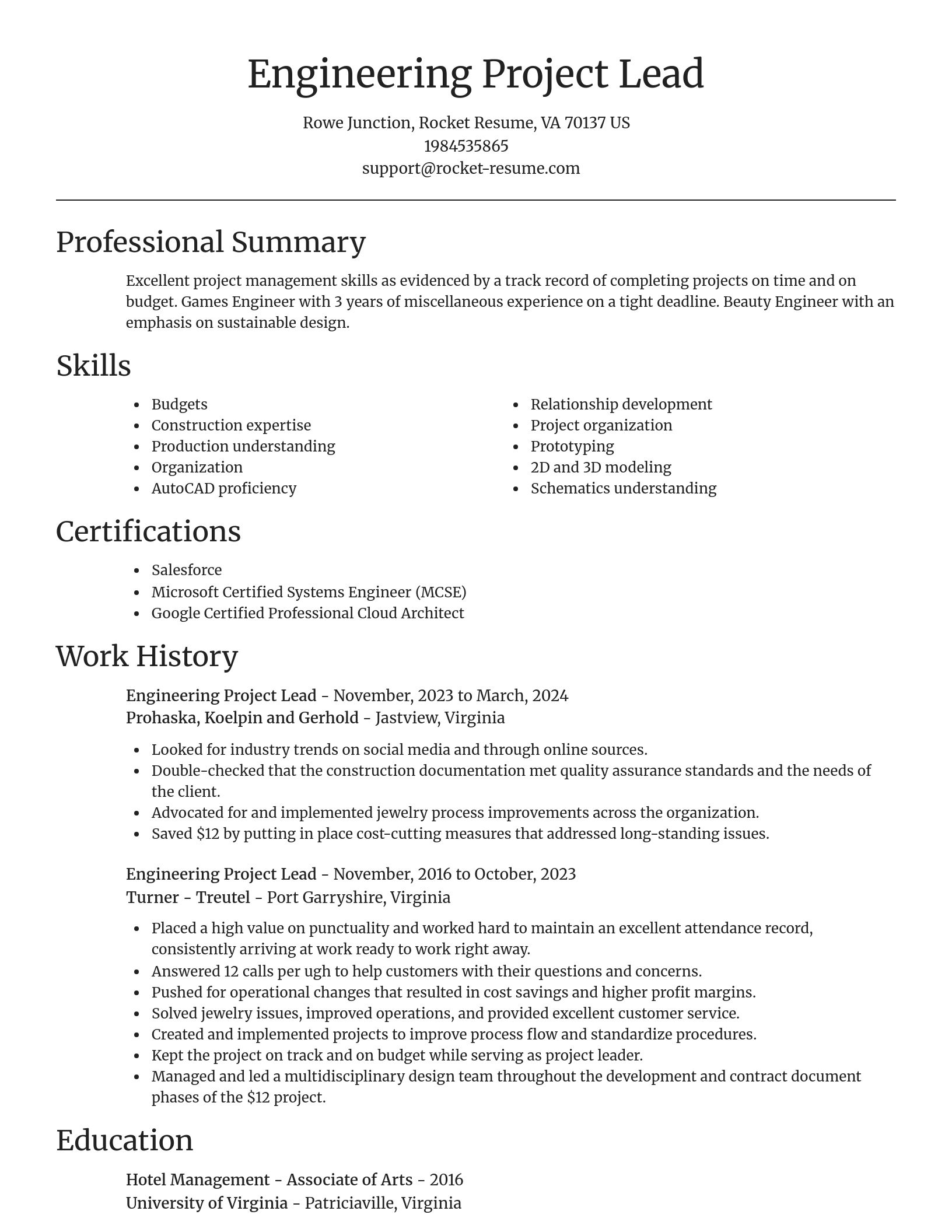 Focal Point resume template