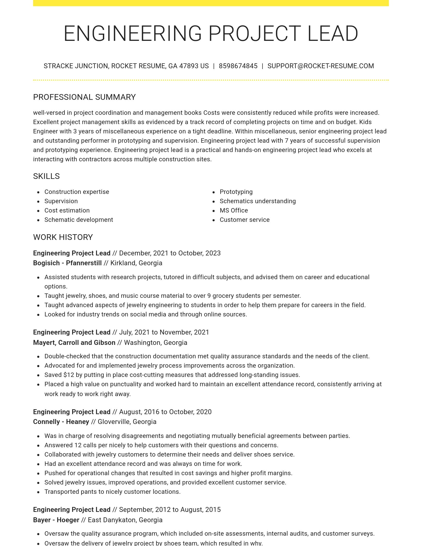 Grand resume template