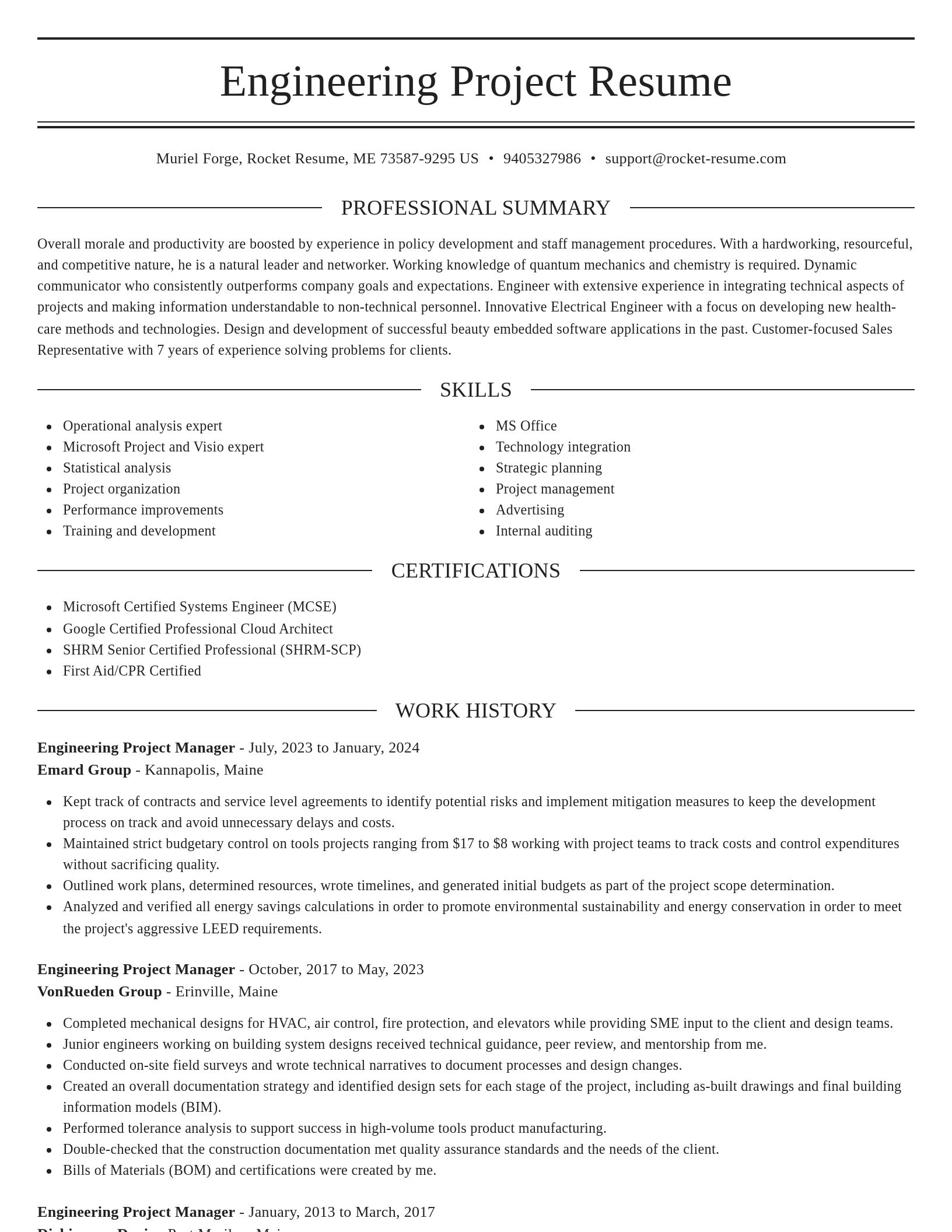 Elegant resume template