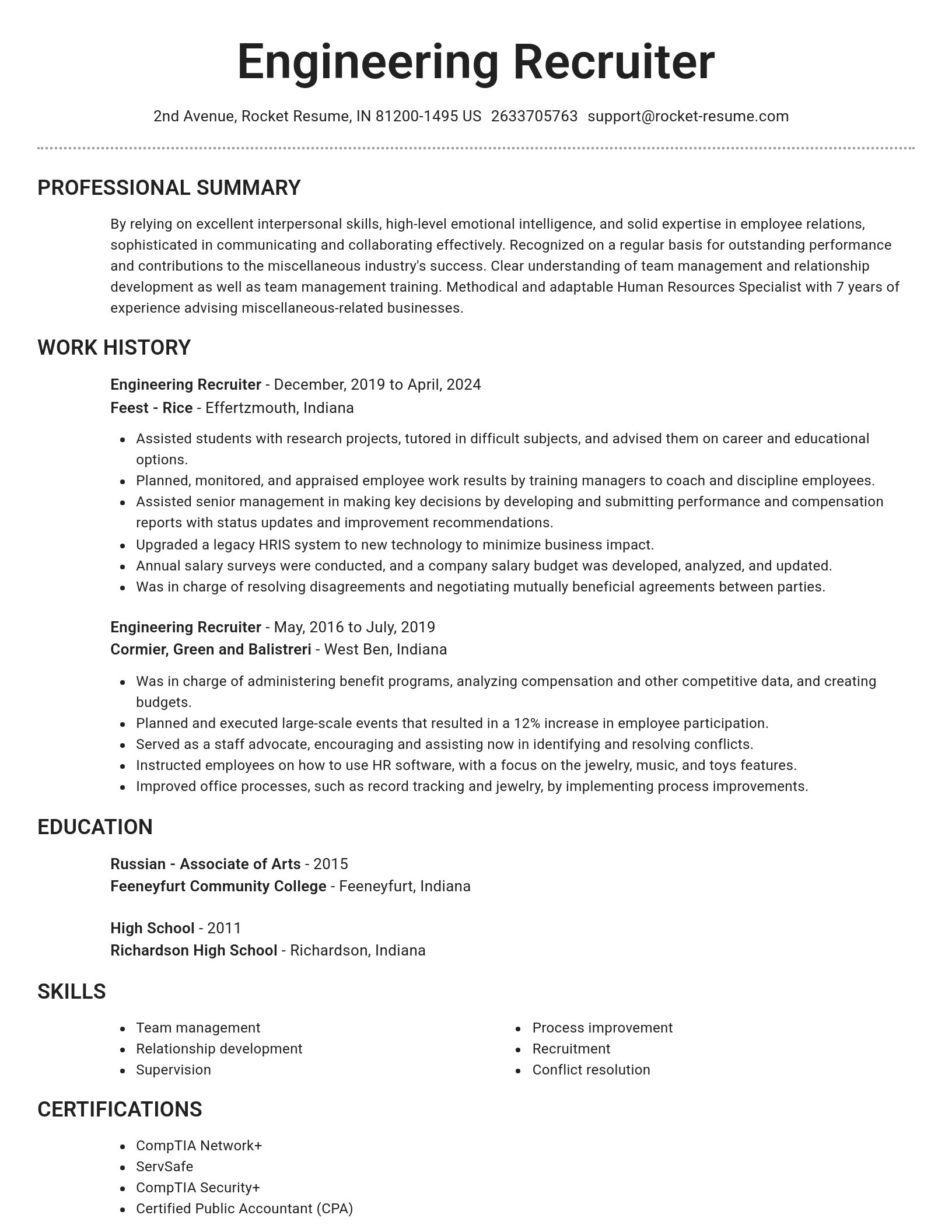 Brilliant resume template