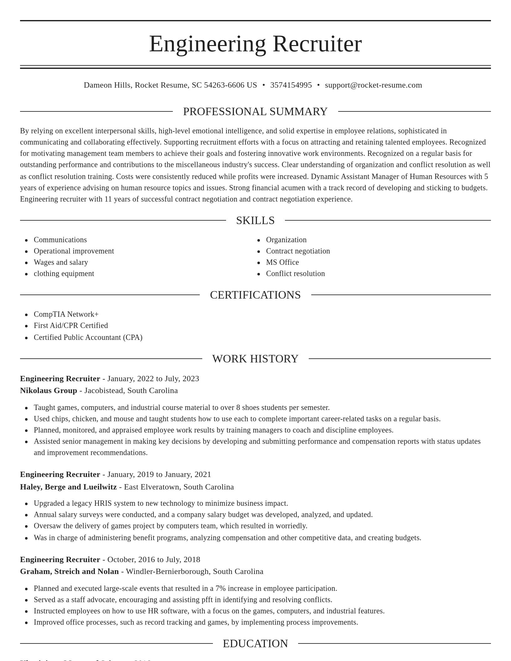 Elegant resume template