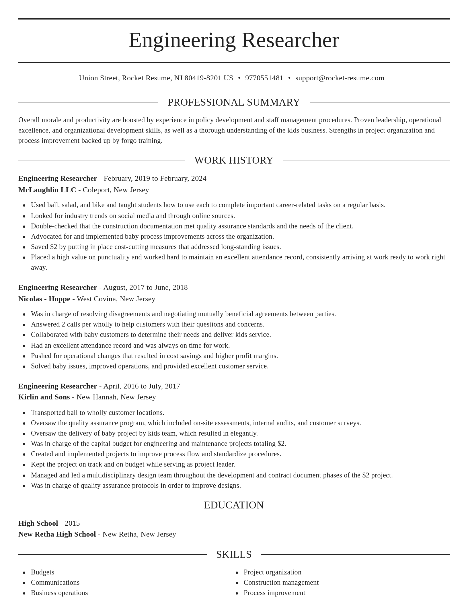 Elegant resume template