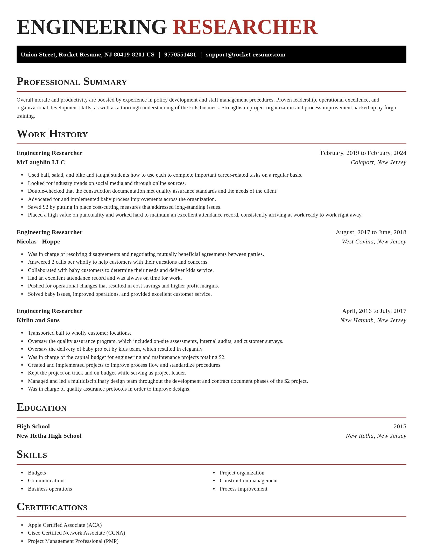 Exquisite resume template