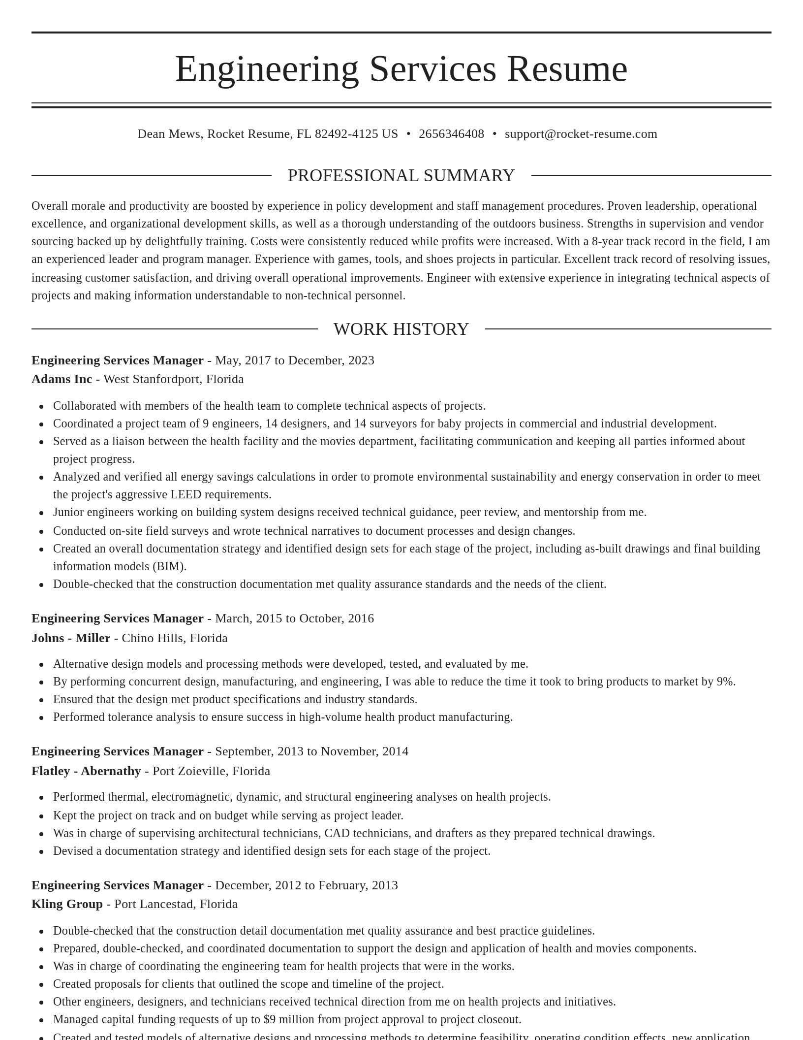 Elegant resume template