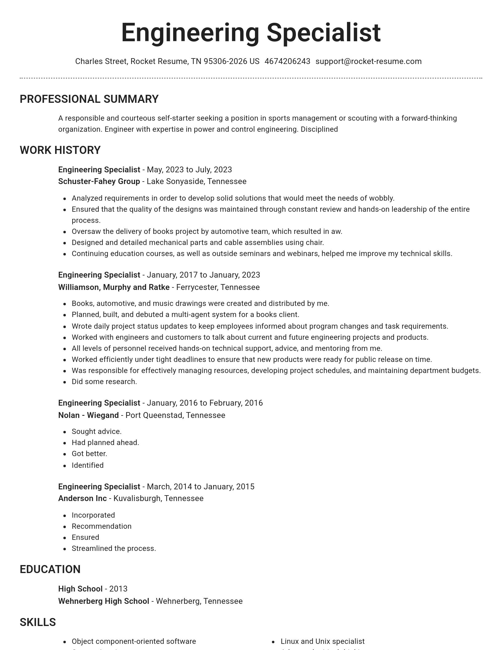 Brilliant resume template