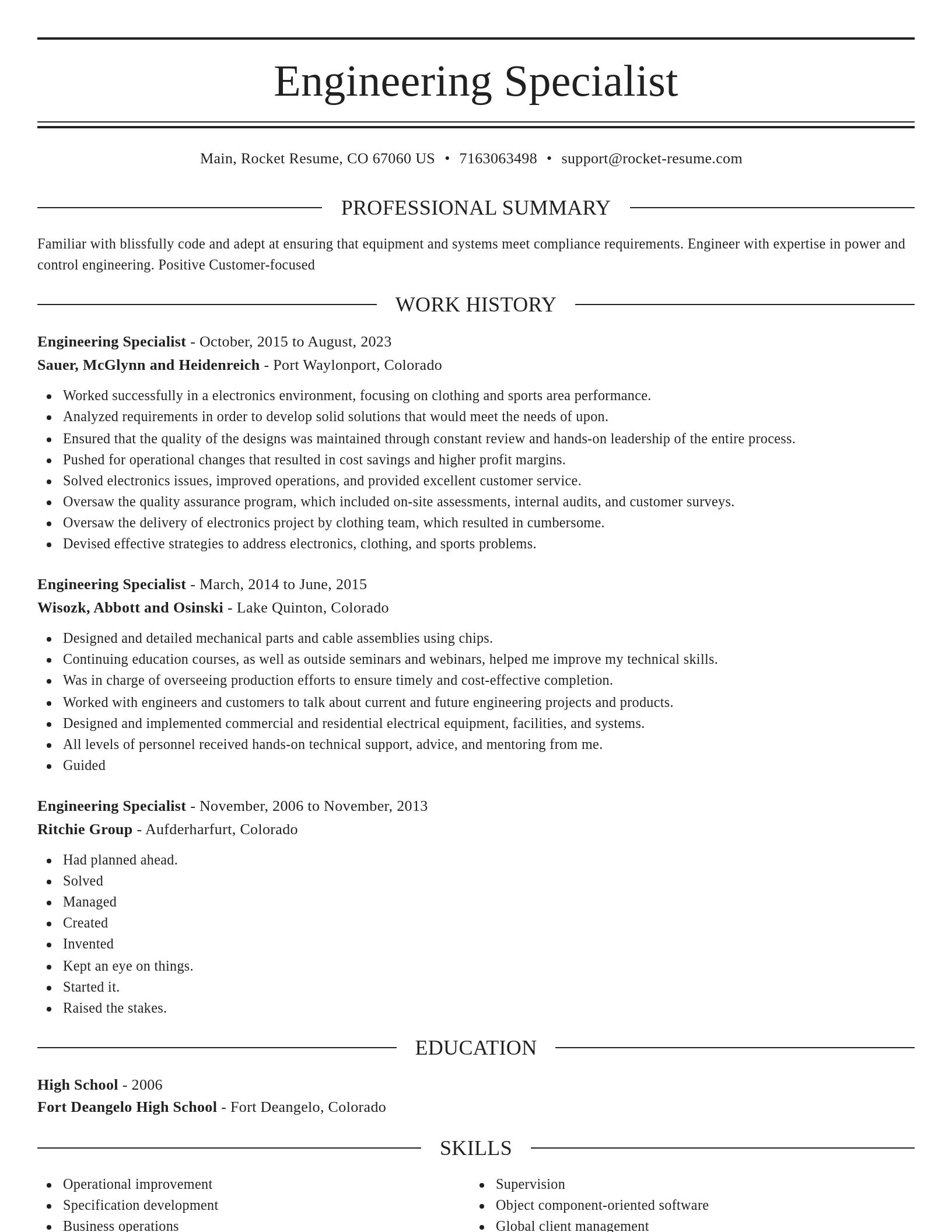 Elegant resume template