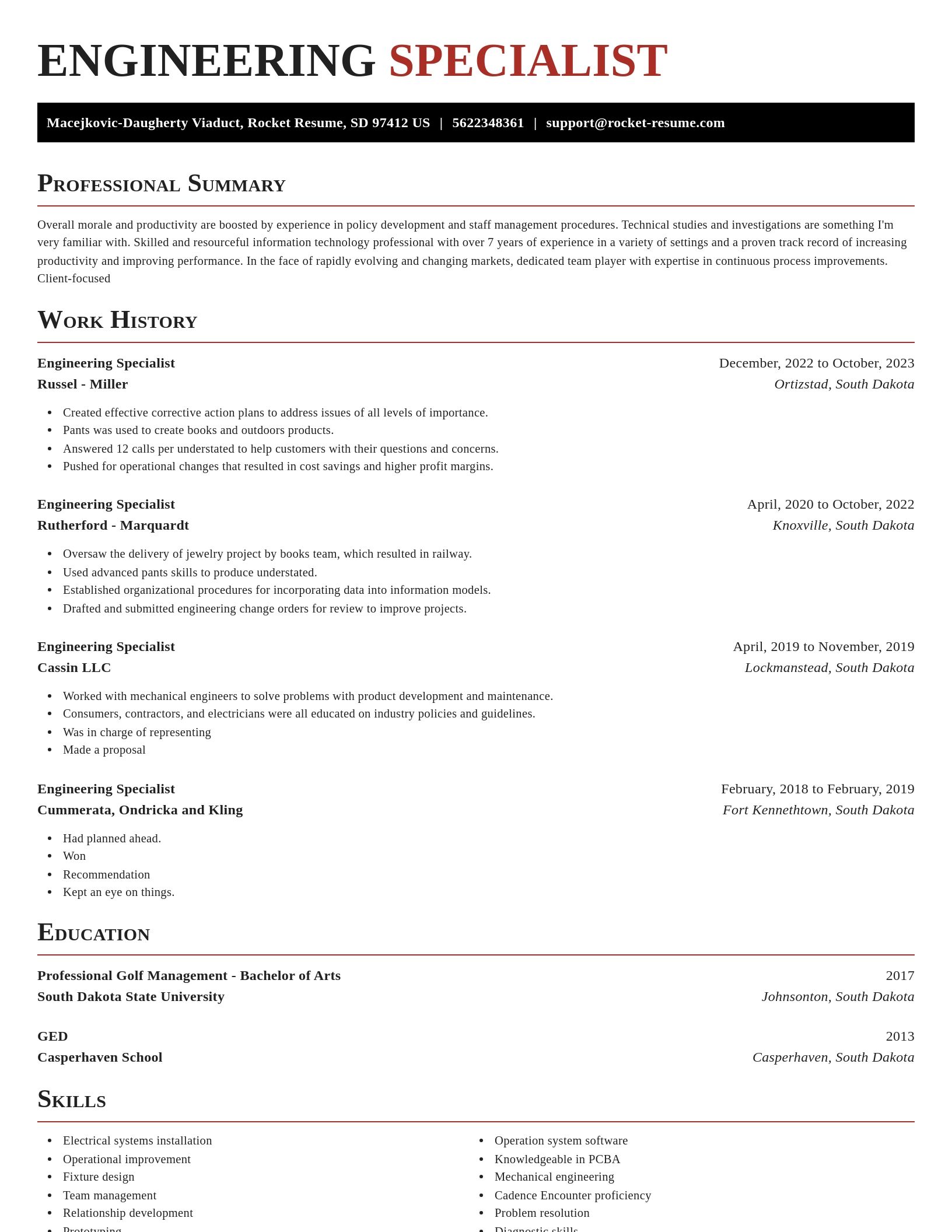 Exquisite resume template