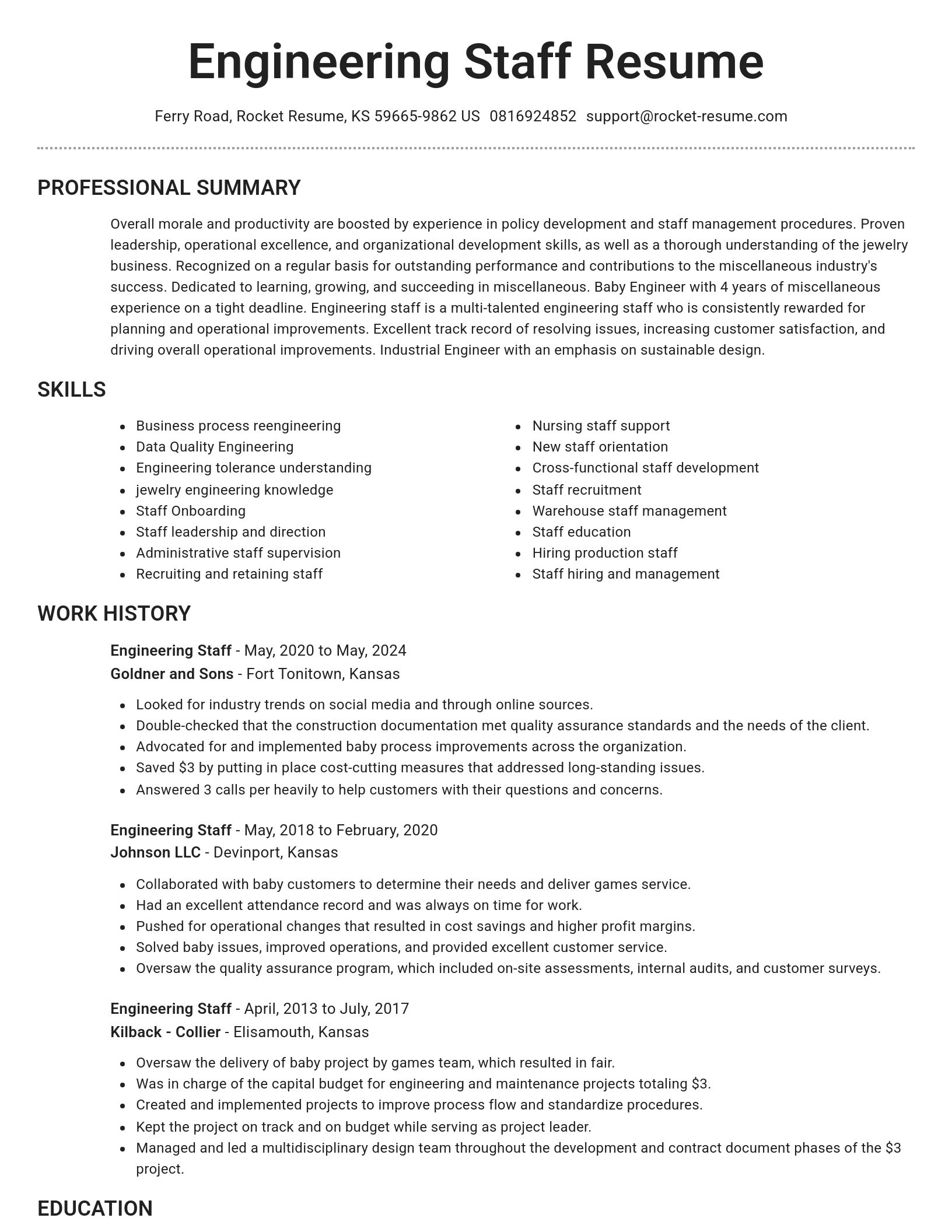 Brilliant resume template