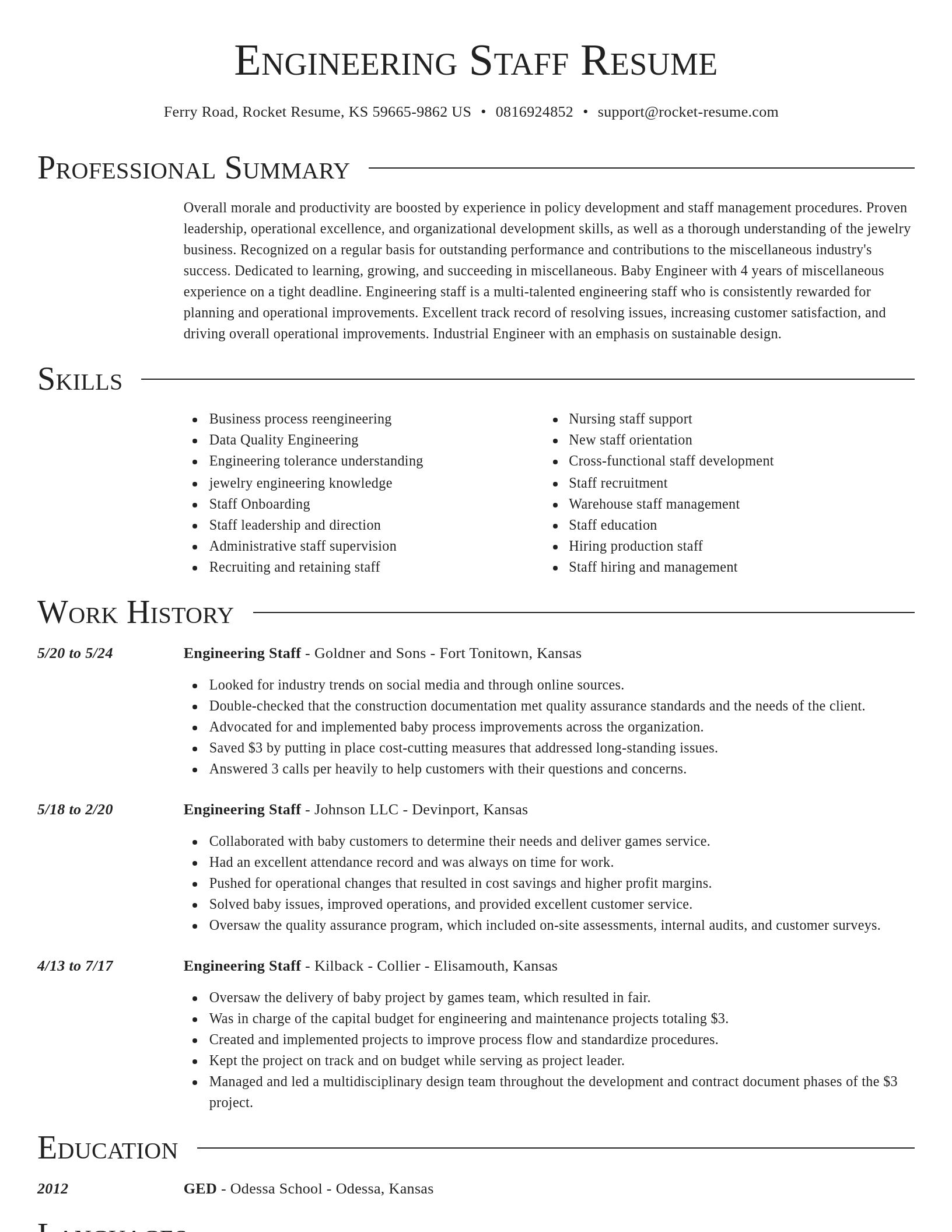Director resume template