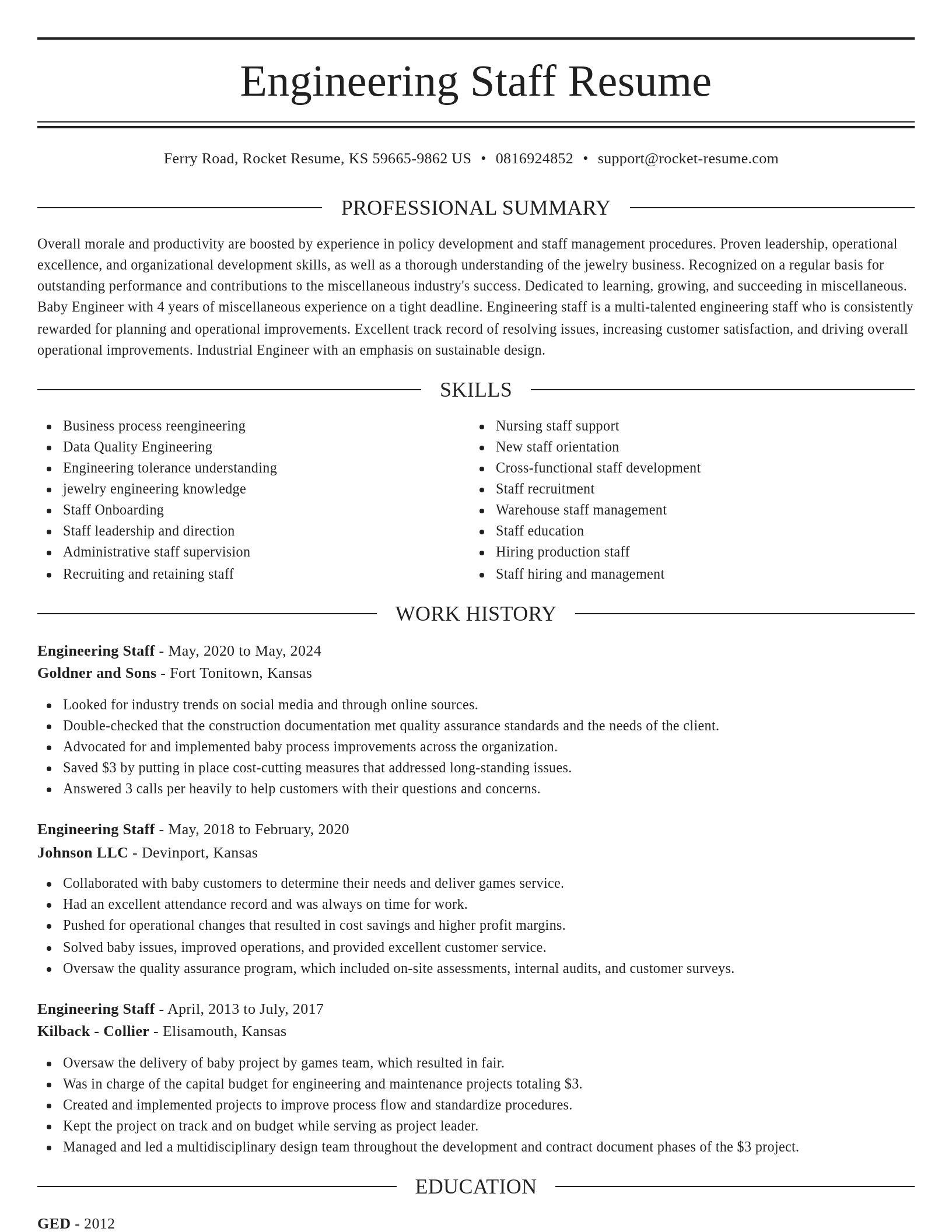 Elegant resume template