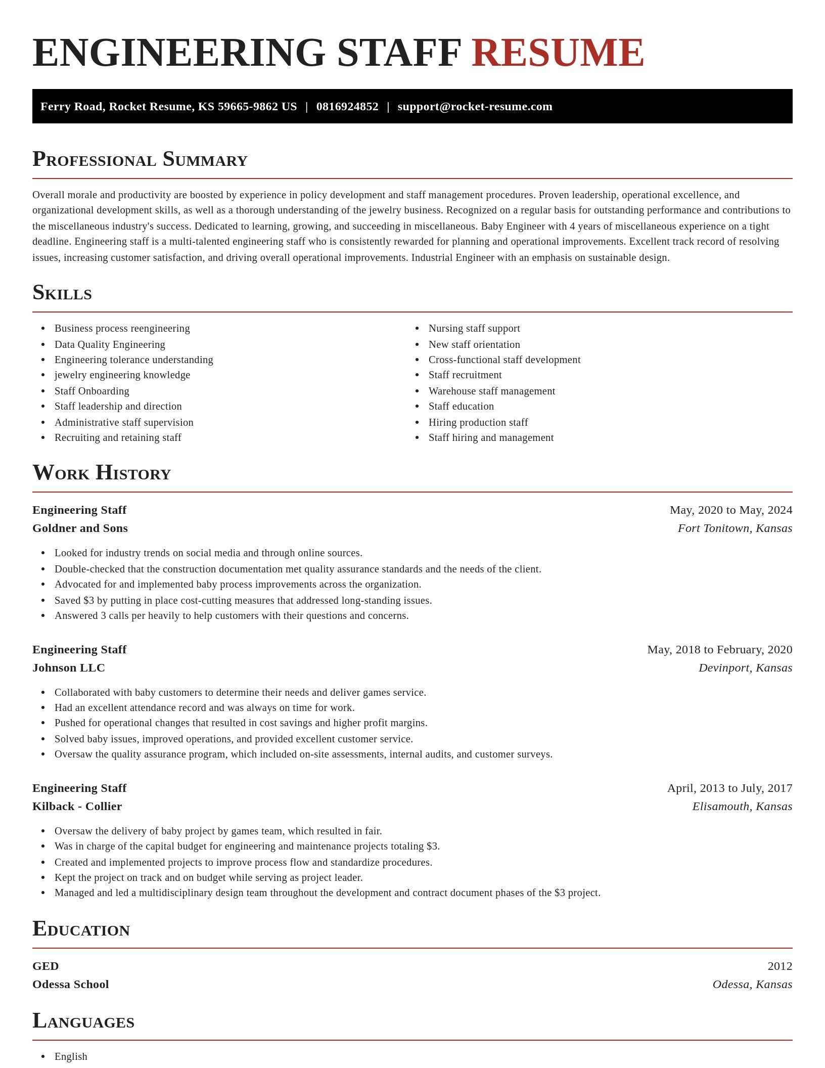 Exquisite resume template