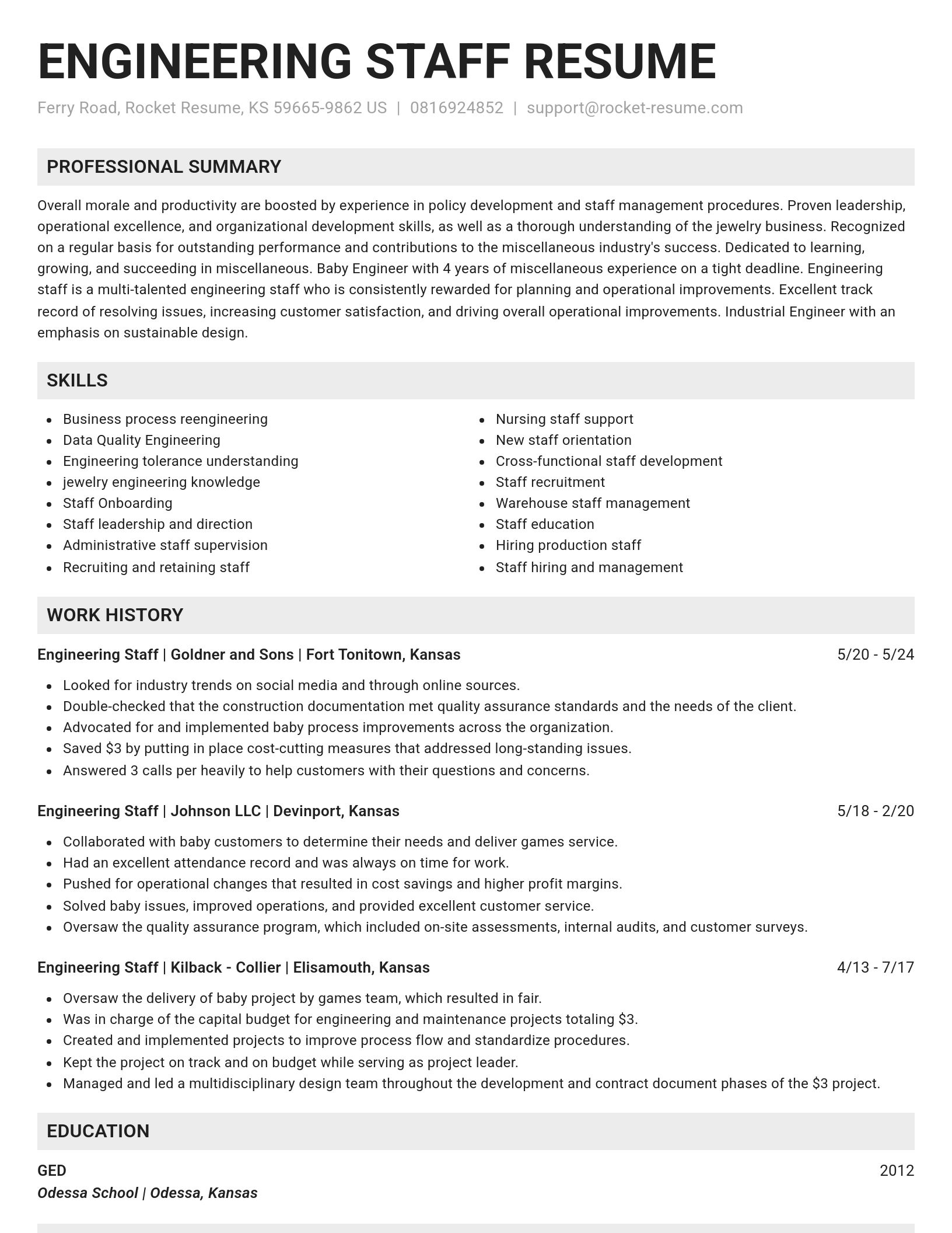 Genius resume template