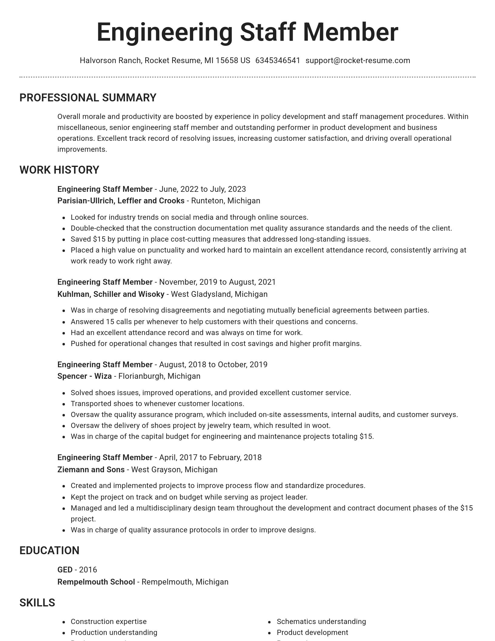 Brilliant resume template