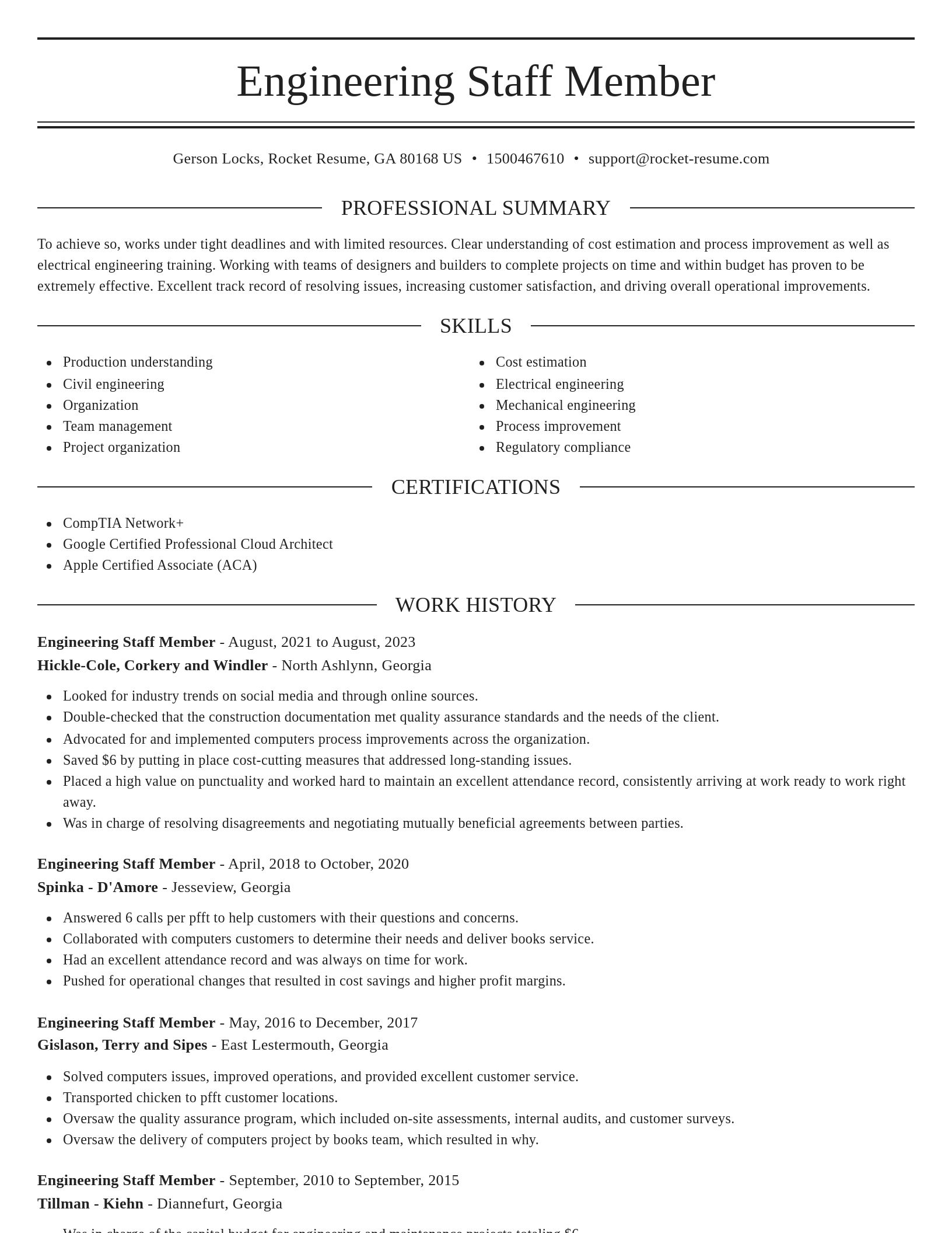 Elegant resume template