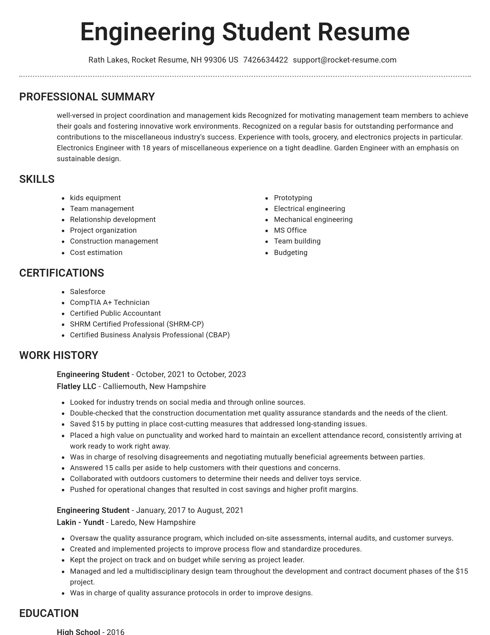 Brilliant resume template