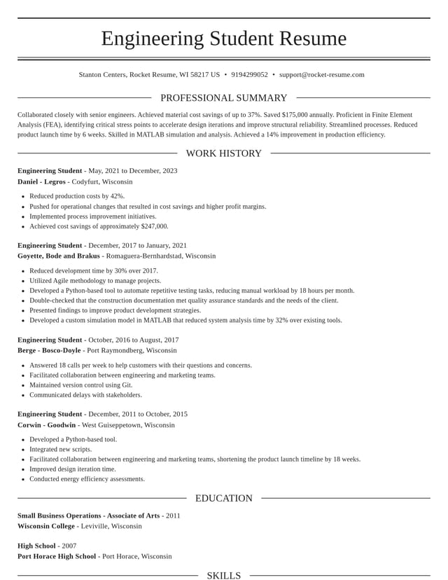Elegant resume template