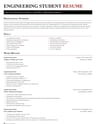 Engineering Student resume template