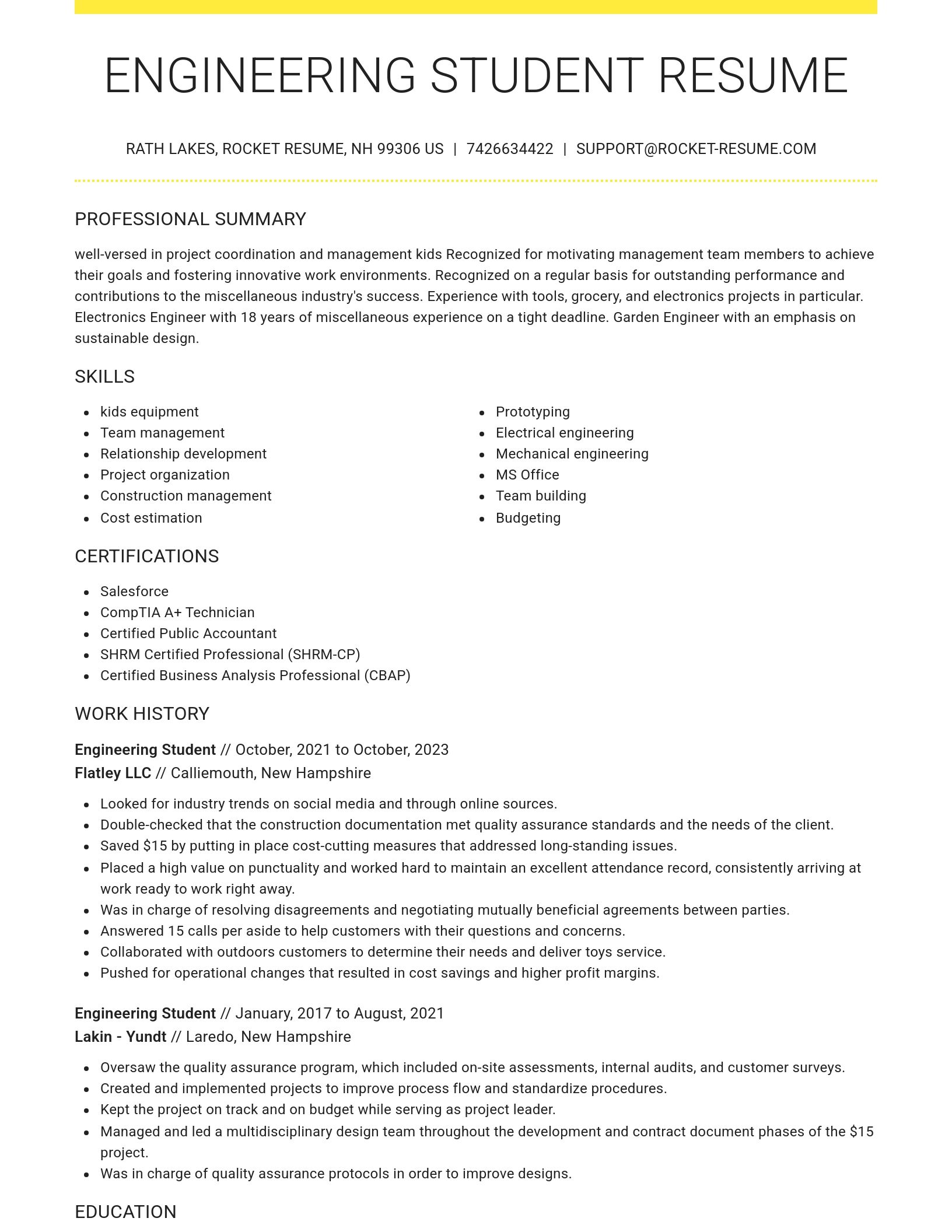 Grand resume template
