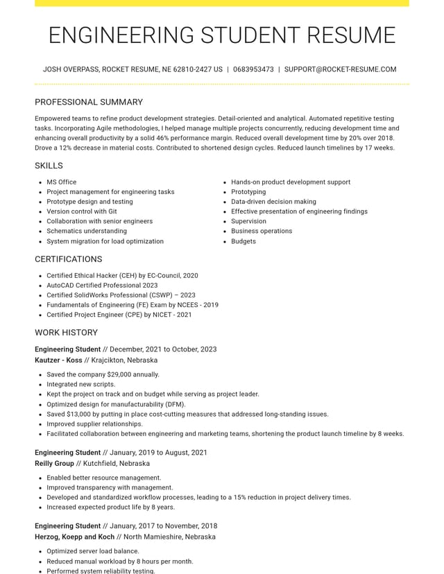 Grand resume template