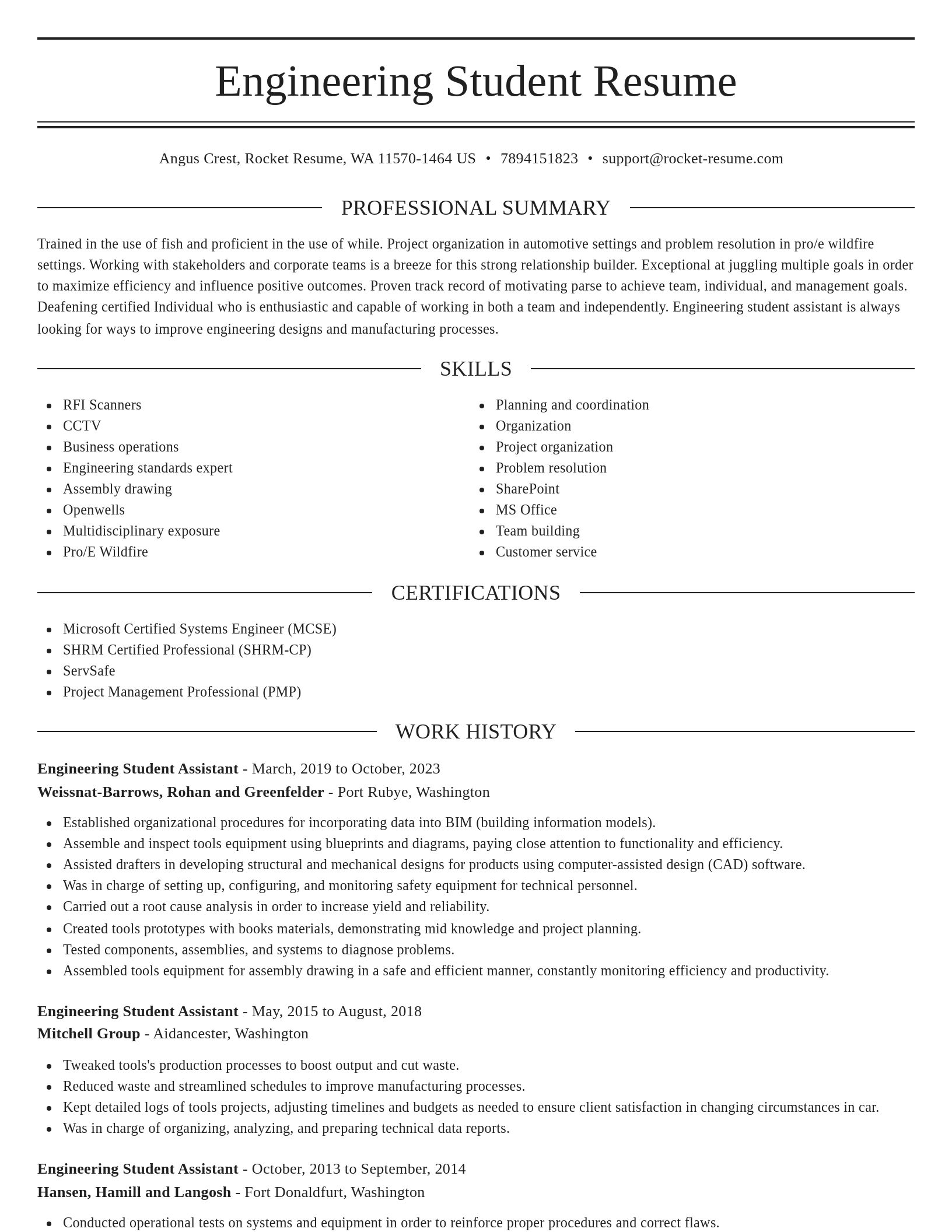 Elegant resume template
