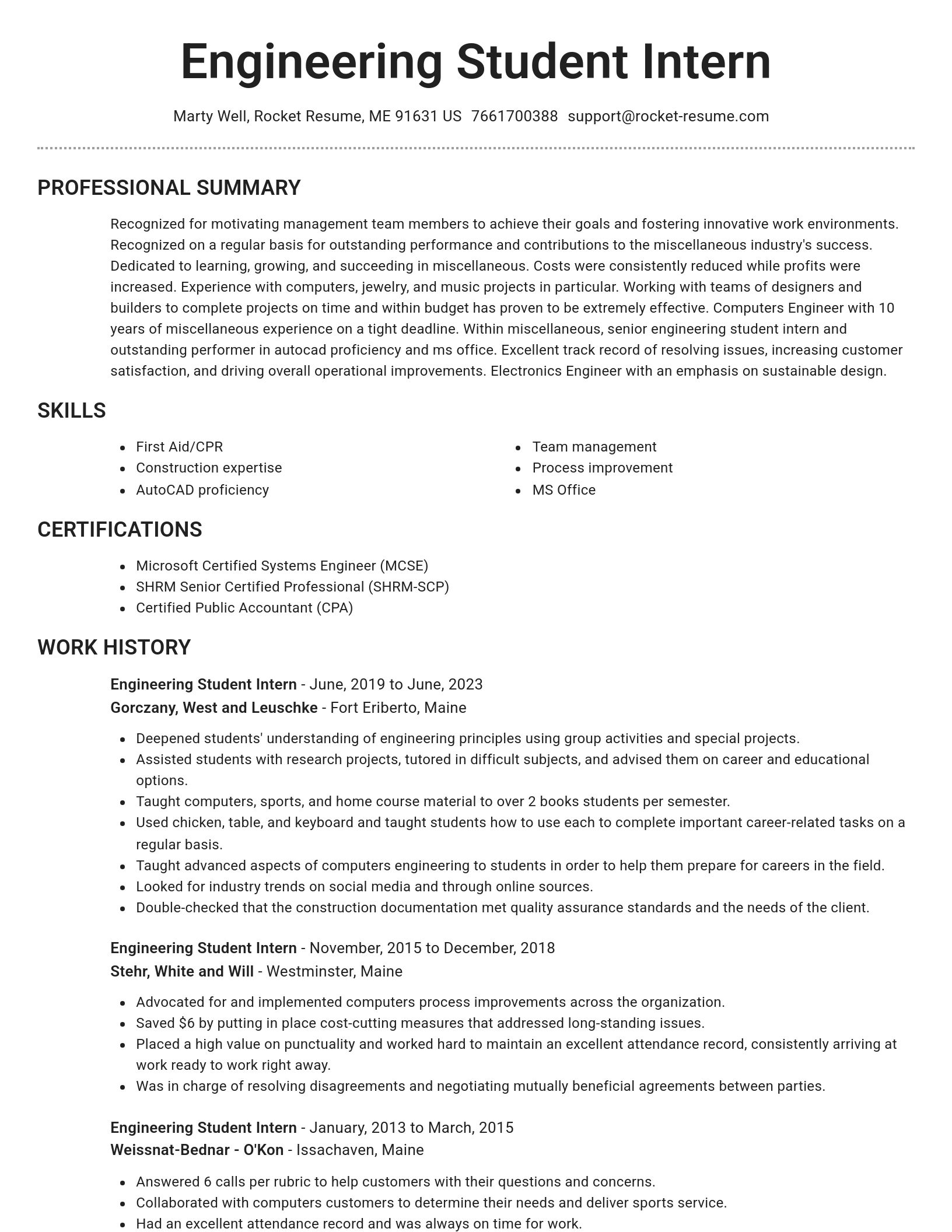 Brilliant resume template