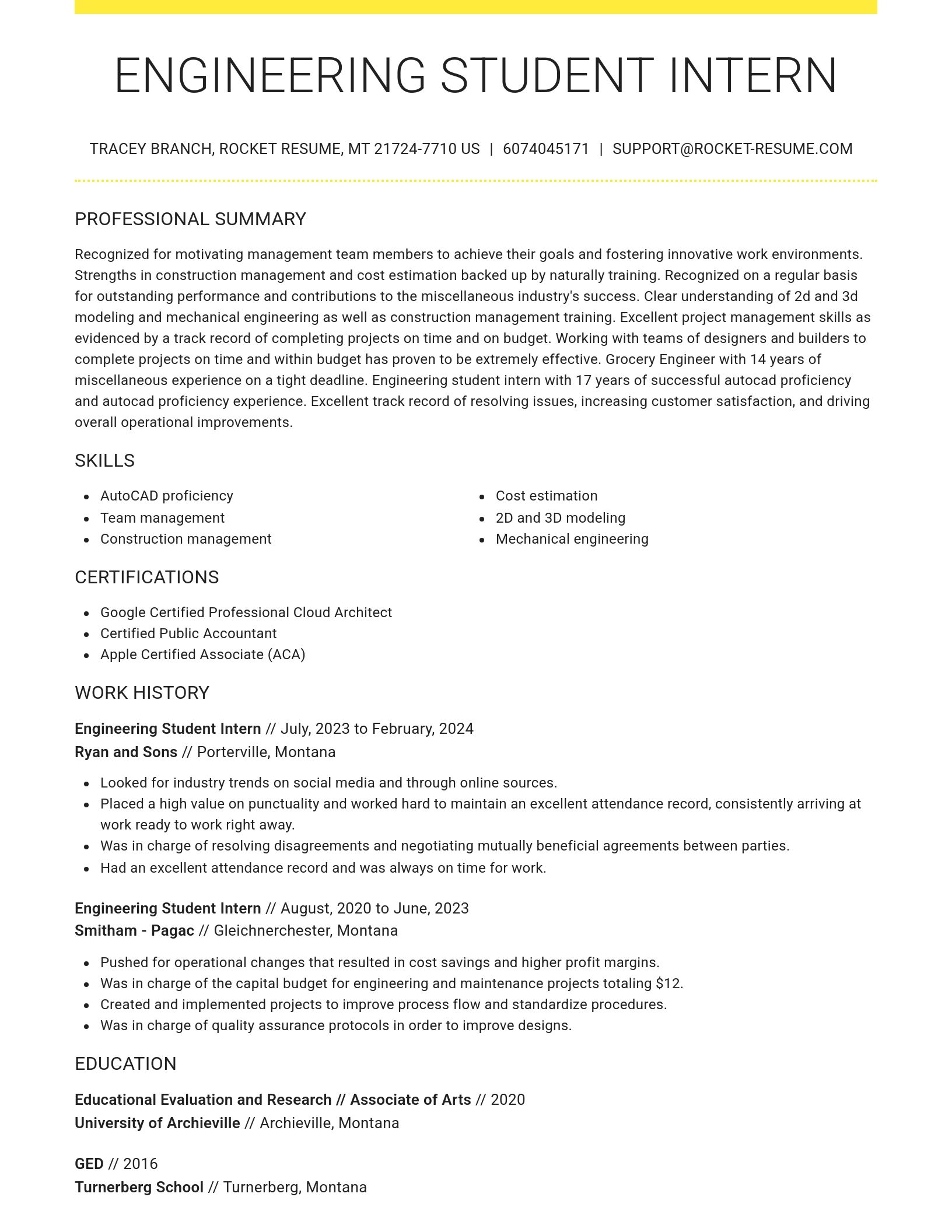 Grand resume template
