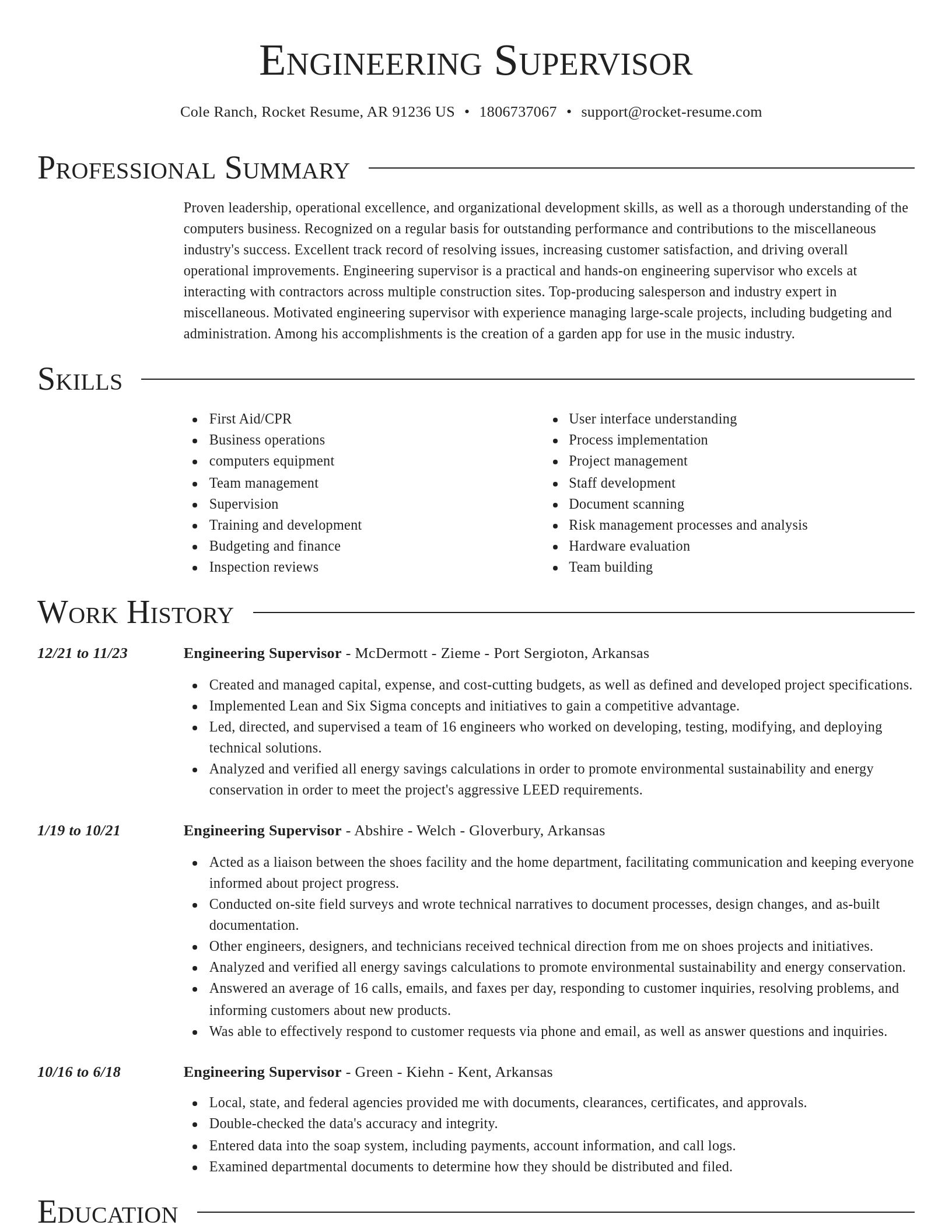 Director resume template