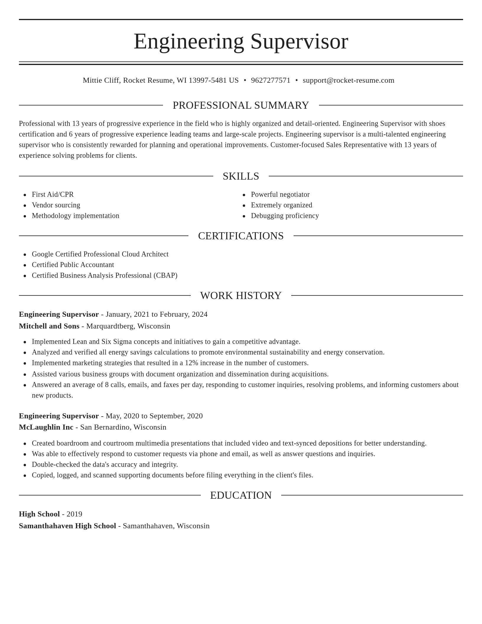 Elegant resume template