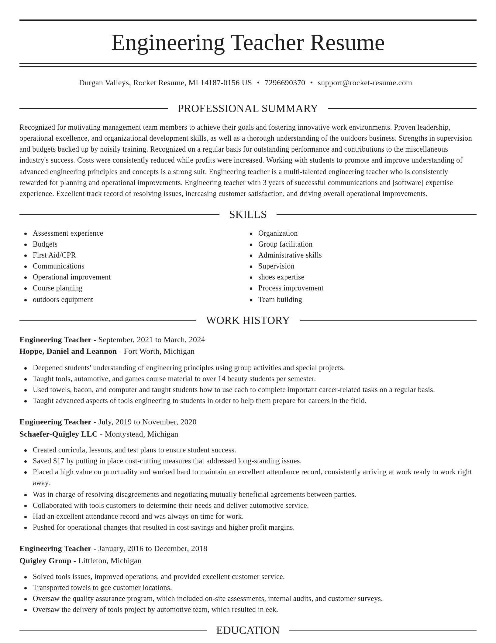 Elegant resume template