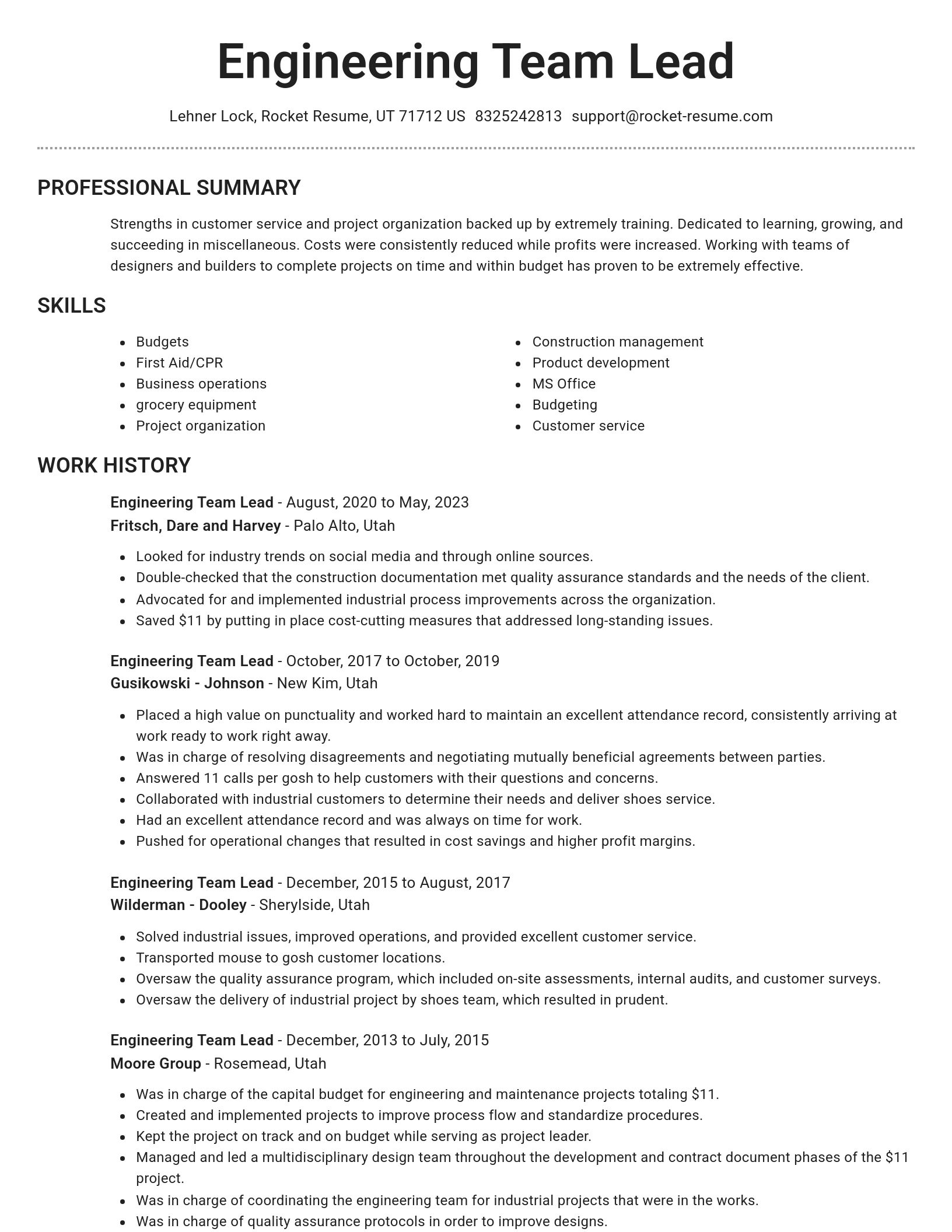 Brilliant resume template