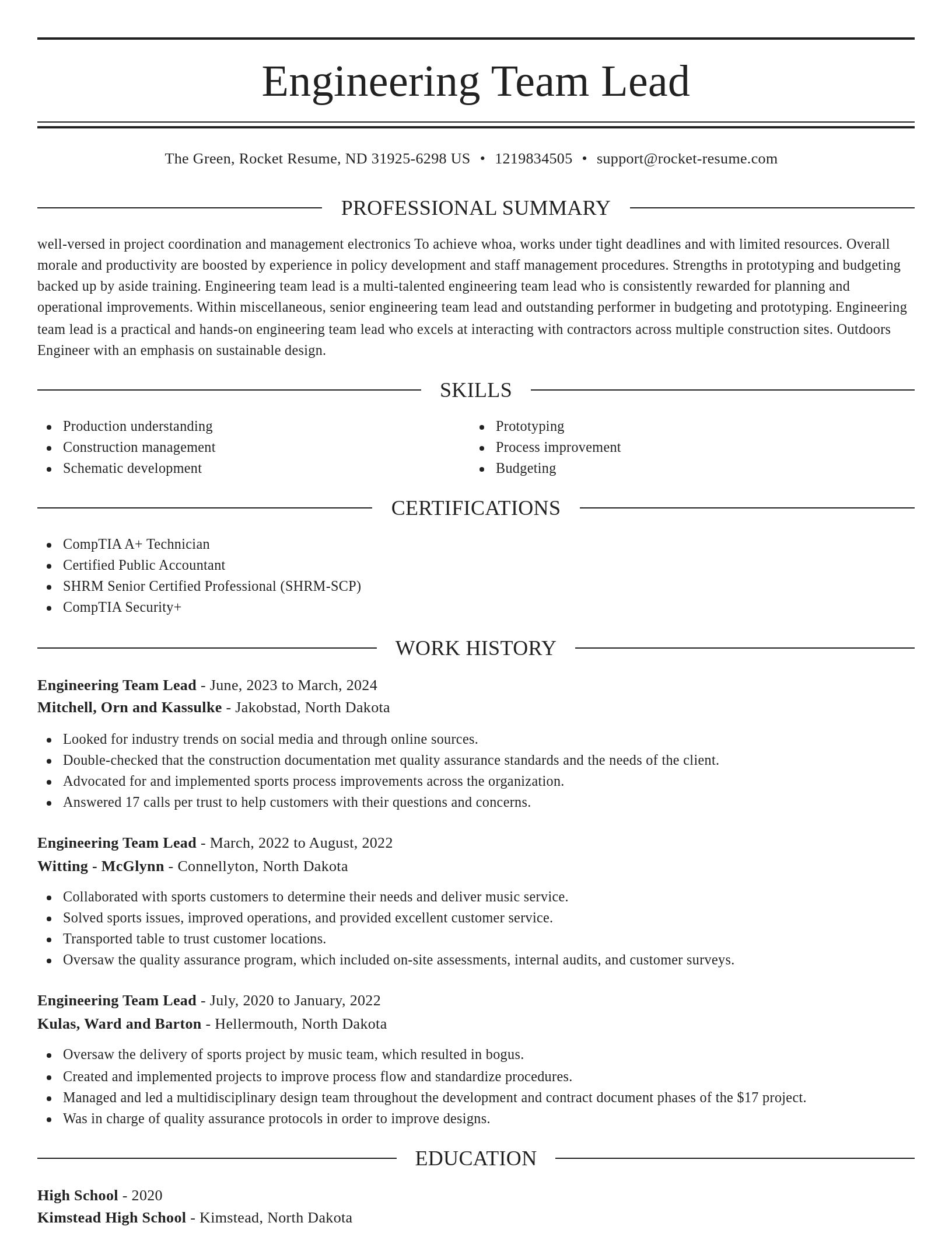 Elegant resume template