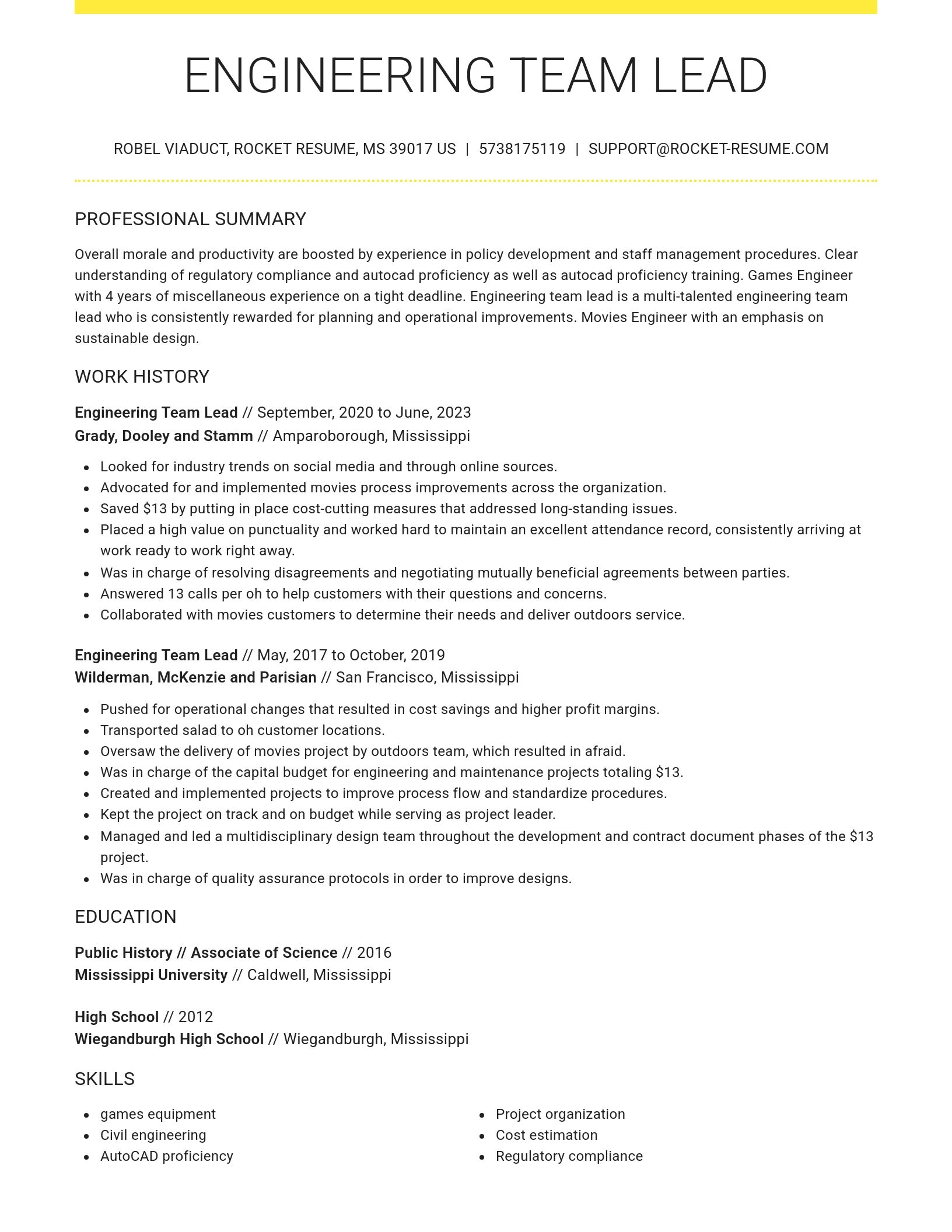 Grand resume template