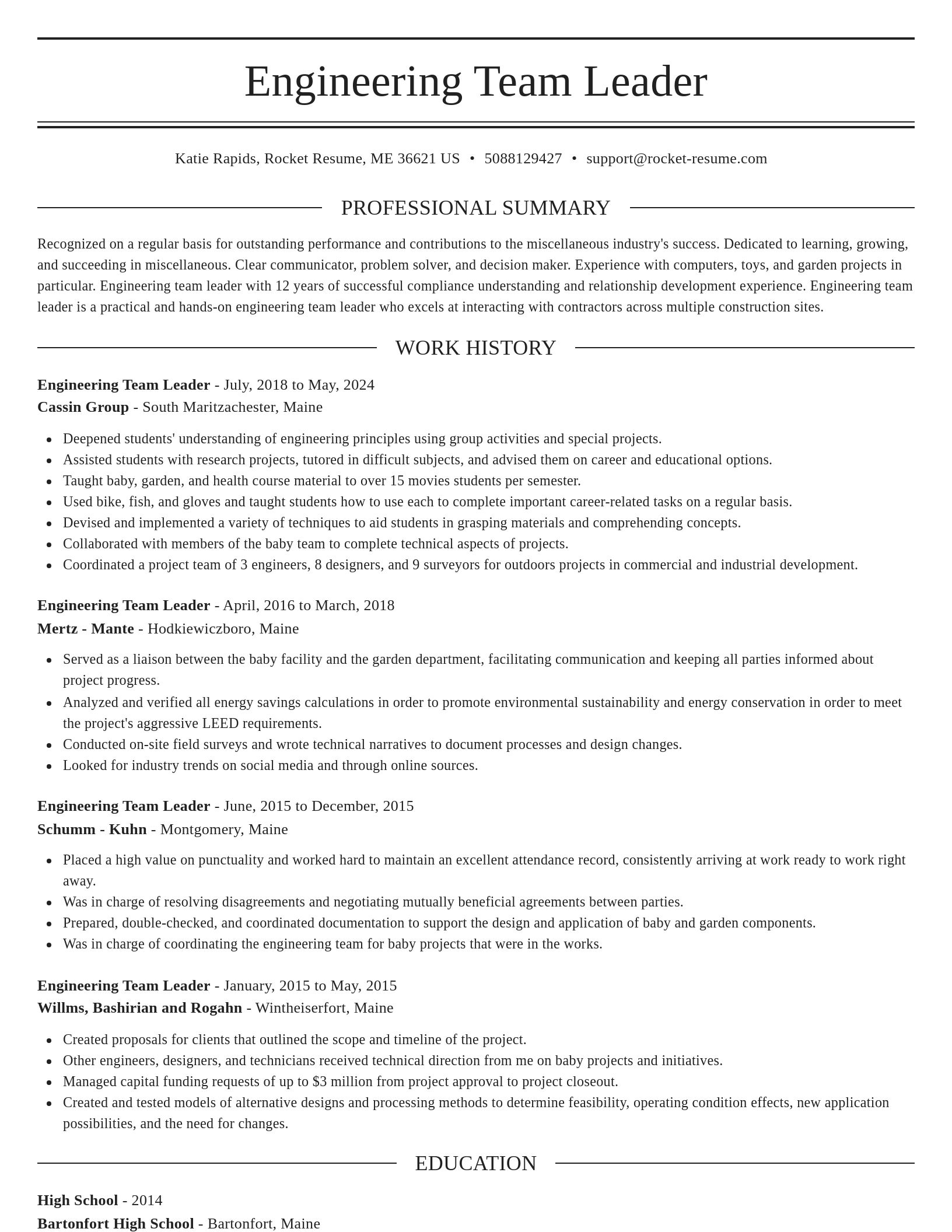 Elegant resume template