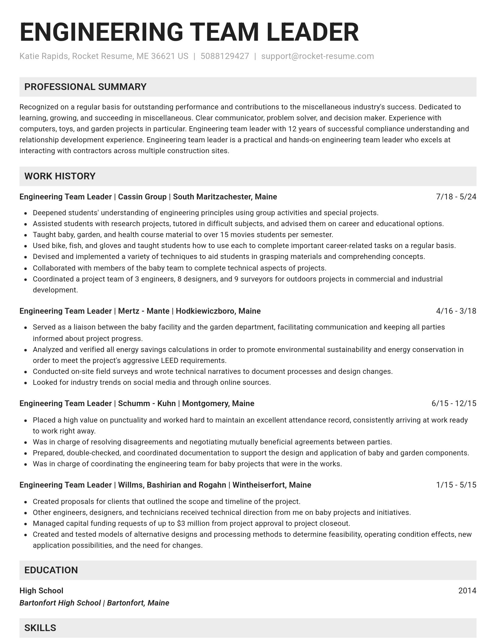 Genius resume template