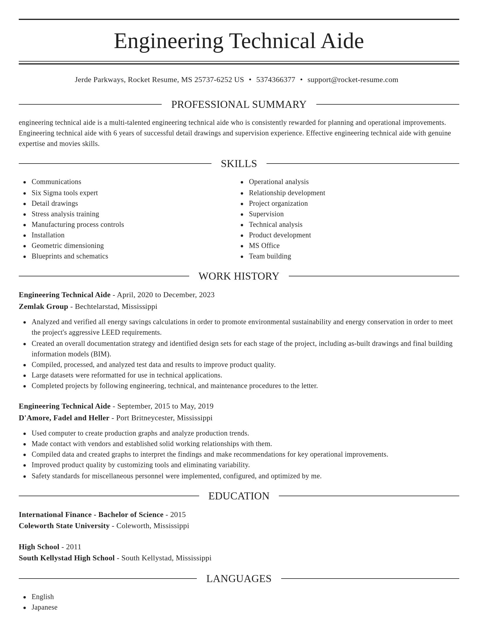 Elegant resume template