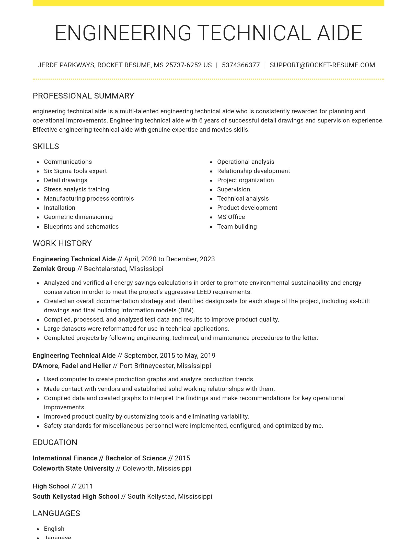 Grand resume template